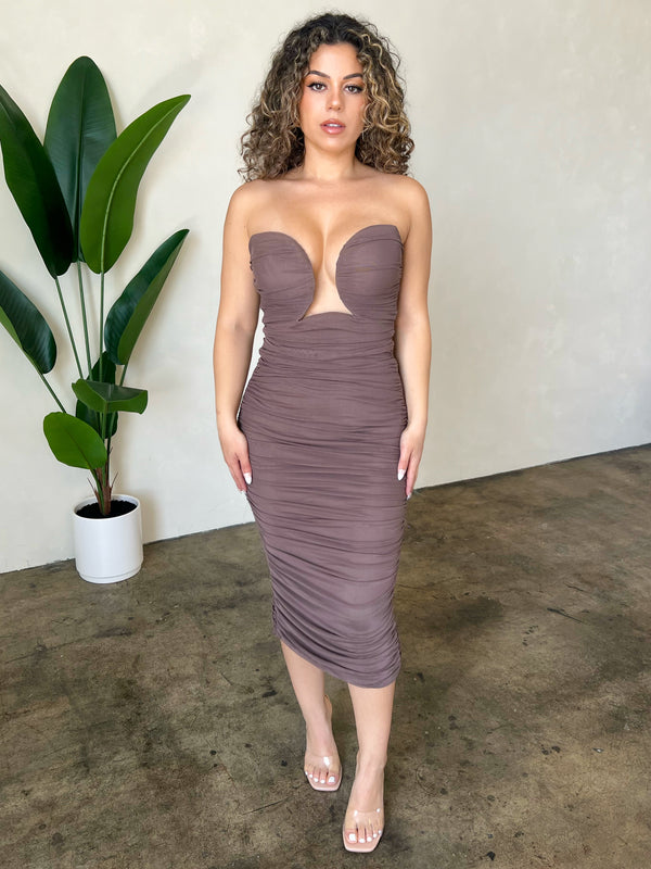 cassie brown dress (Brown) or any black