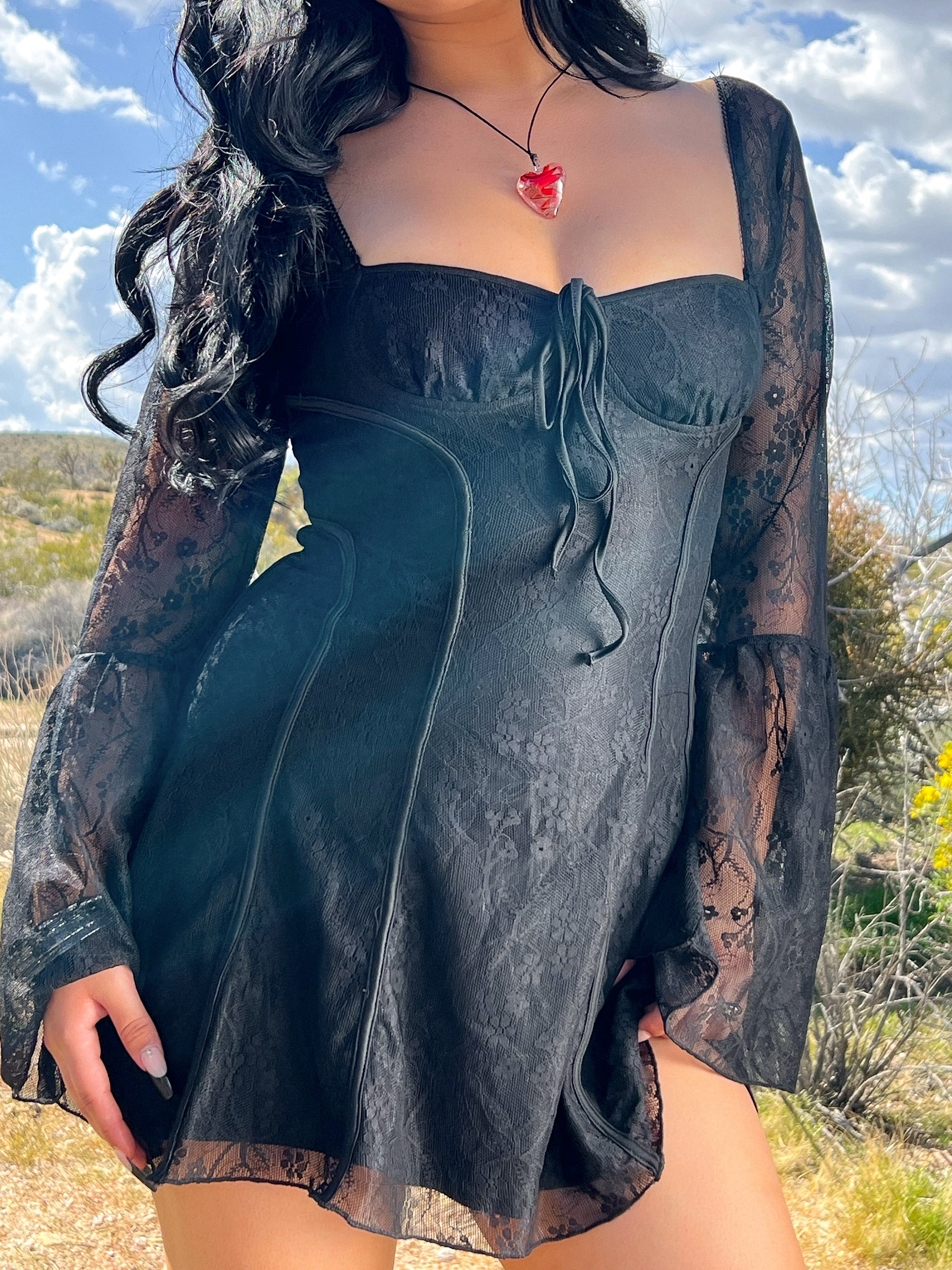 Hailee Lace Dress (Black)