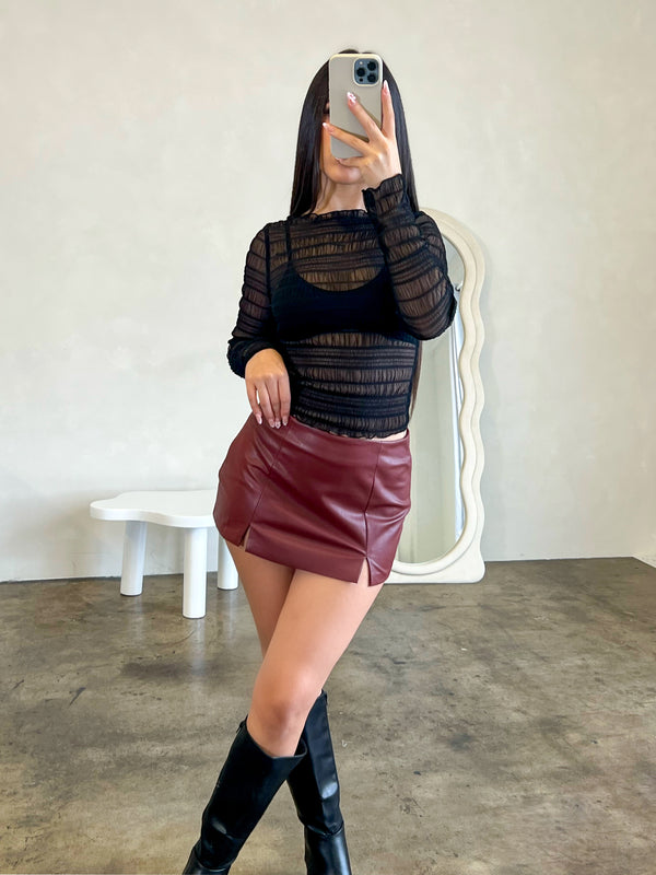 Mini Skirt Burgundy Skirt Outfit Ideas Maroon Skirt Forever 21 Red