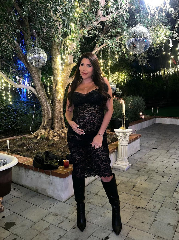 Cami Lace Dress (Black) Small
