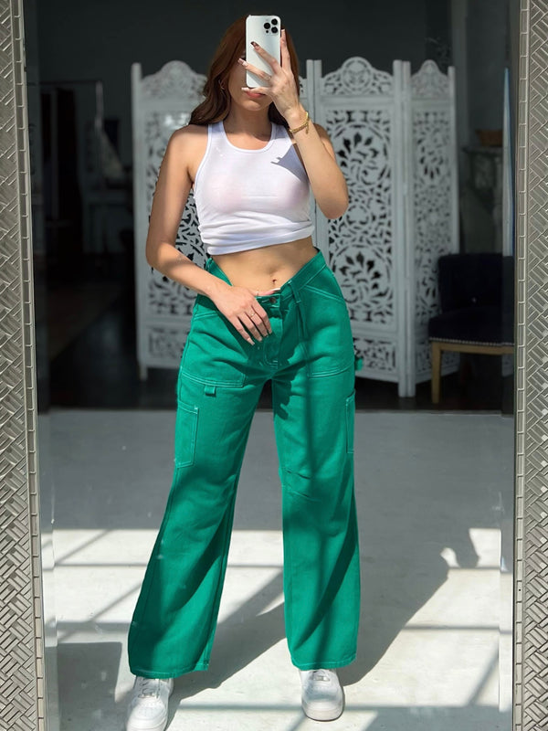 Leilani Cargo Pants (Green) - Laura's Boutique, Inc
