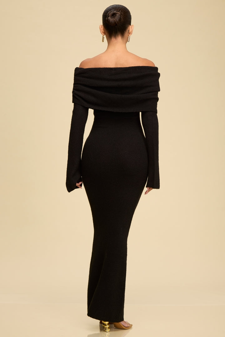 Patricia Knit Maxi Dress (Black)