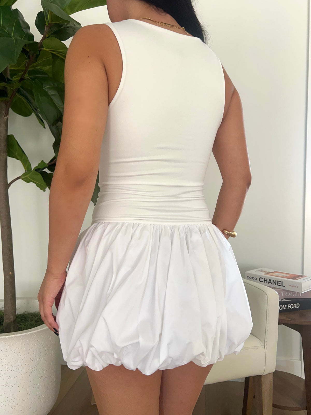 Dayna Bubble Dress (White) Dayna Bubble Dress (White)