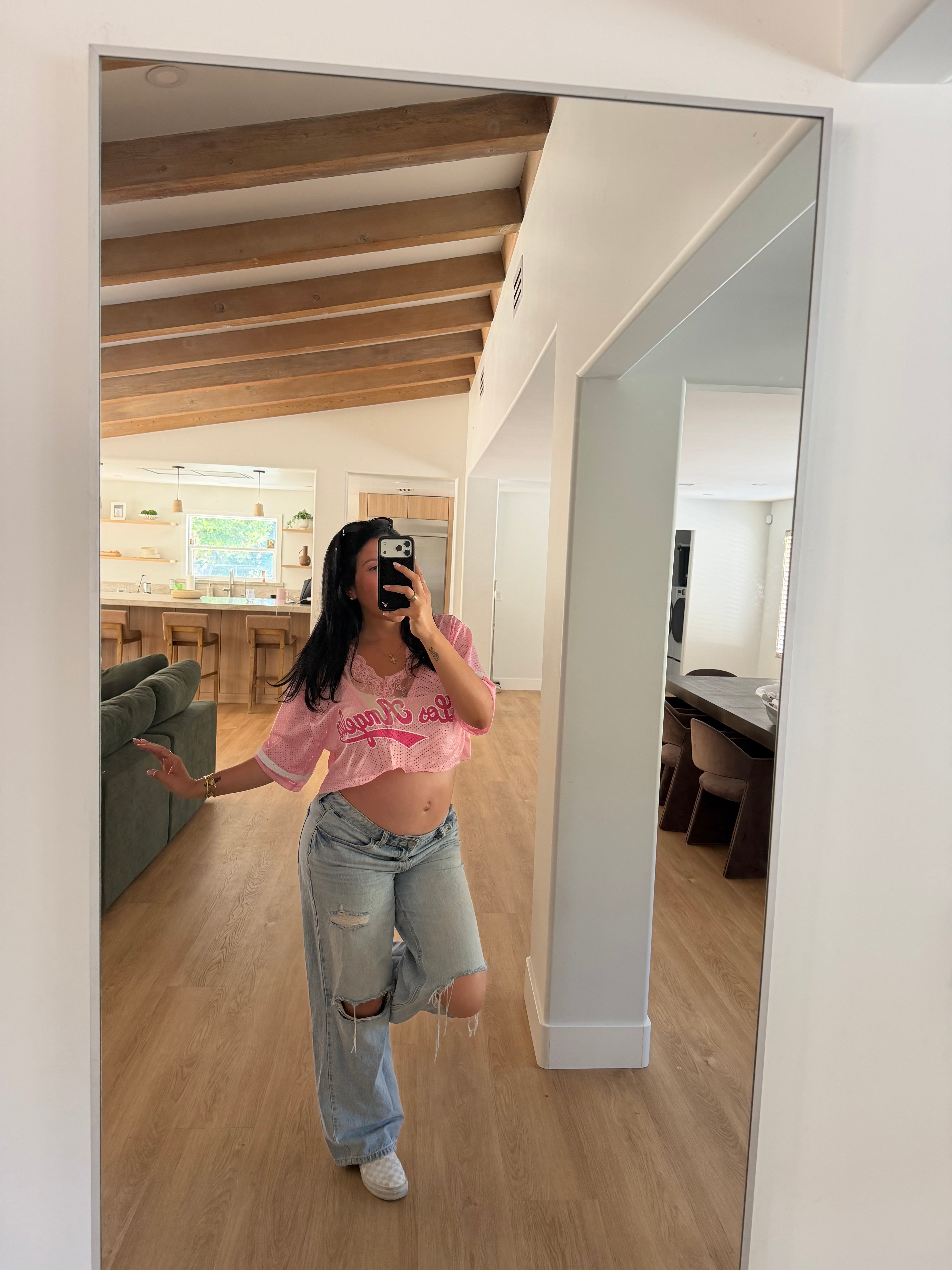 LA Lace Jersey (Pink) - Laura's Boutique, Inc