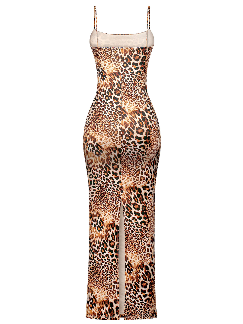 Jennifer Leopard Maxi Dress (Leopard)