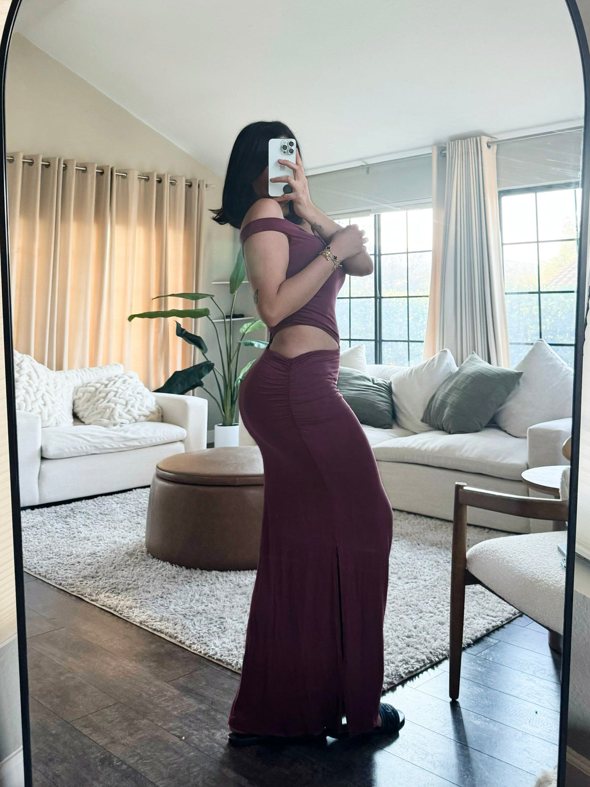 Angelina Maxi Dress (Elderberry)