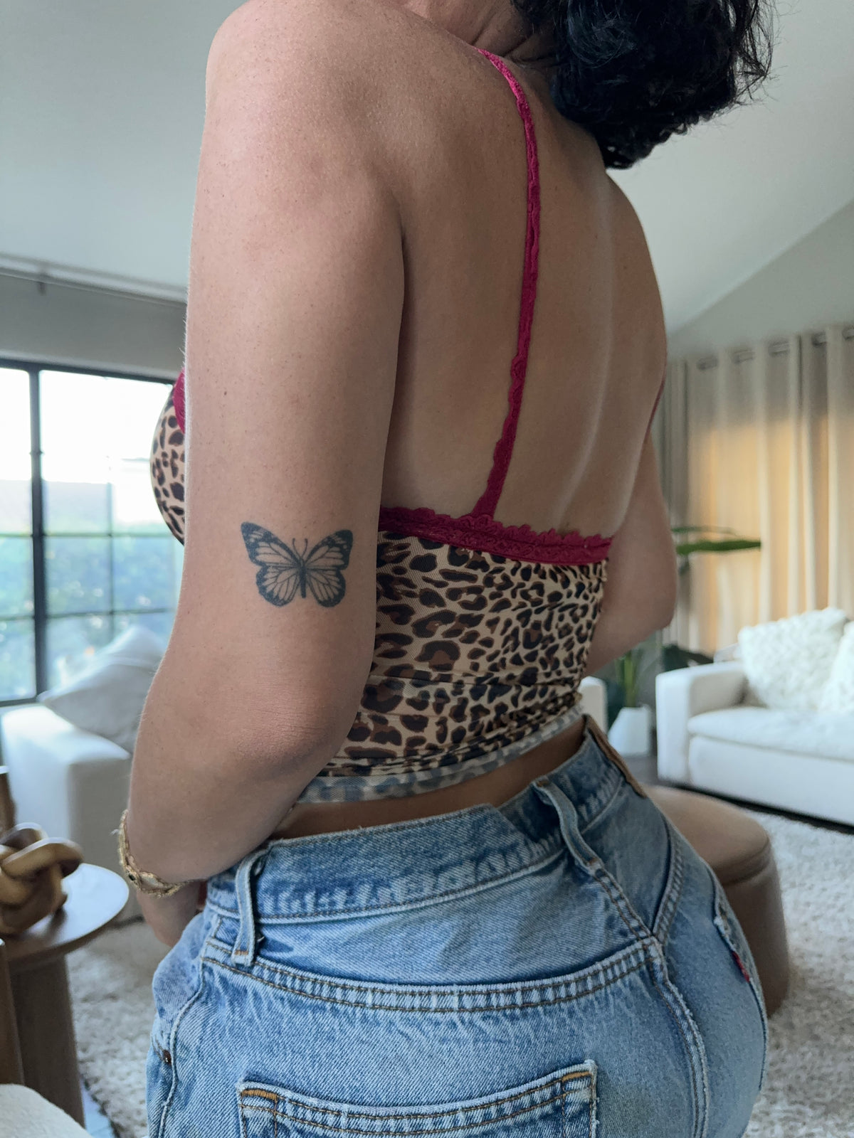 Sandy Leopard Crop Top (Red Leopard)