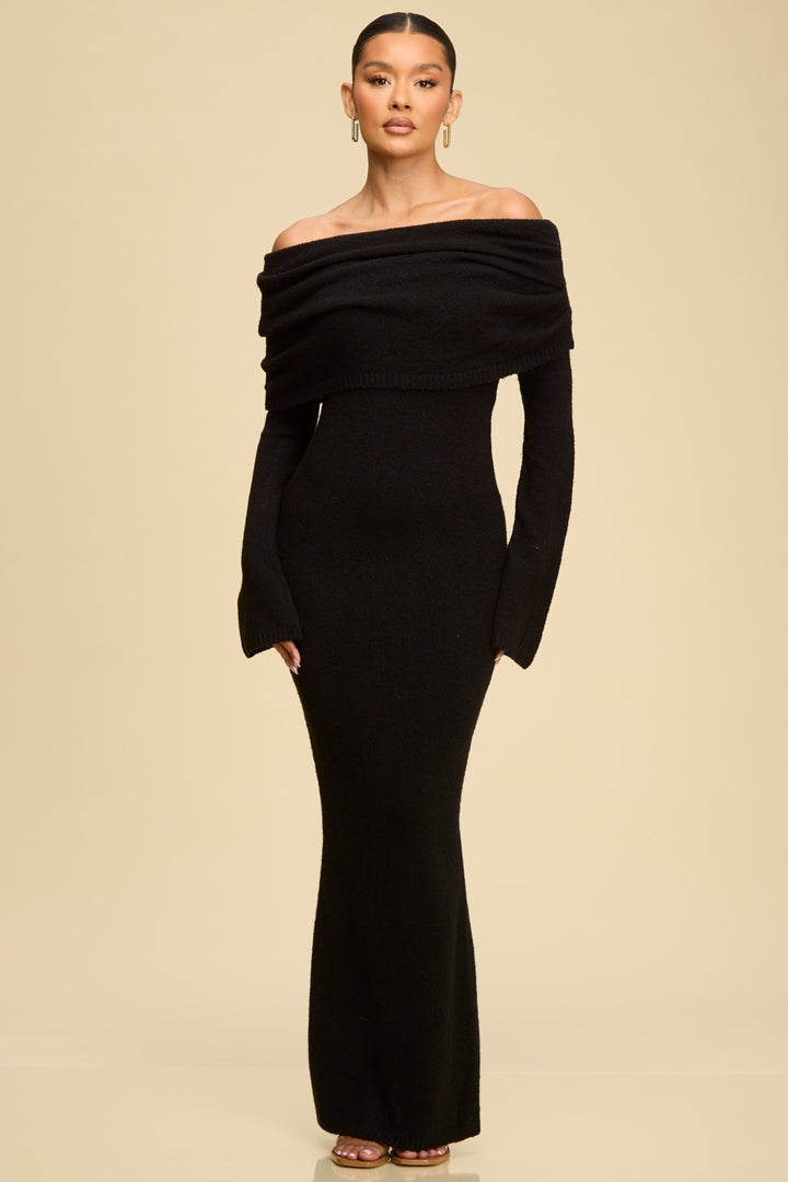 Patricia Knit Maxi Dress (Black)