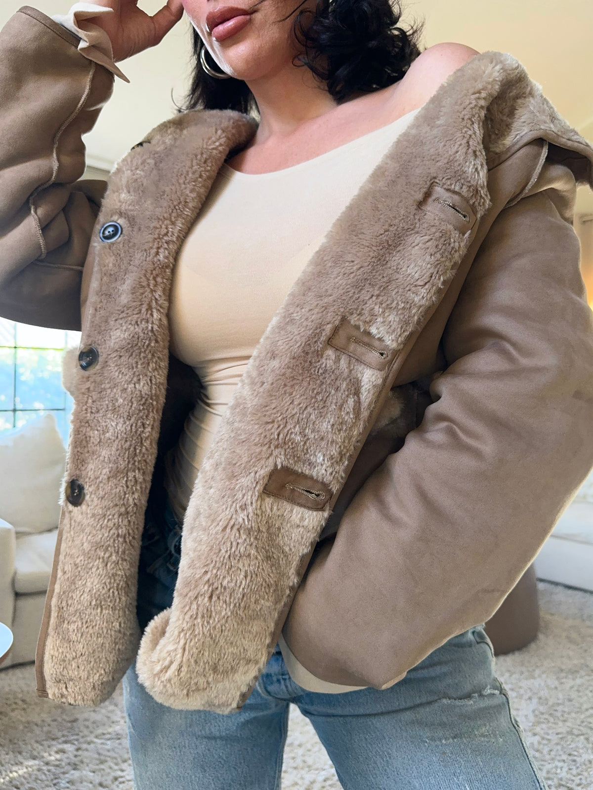 Khloe Reversible Jacket (Beige)