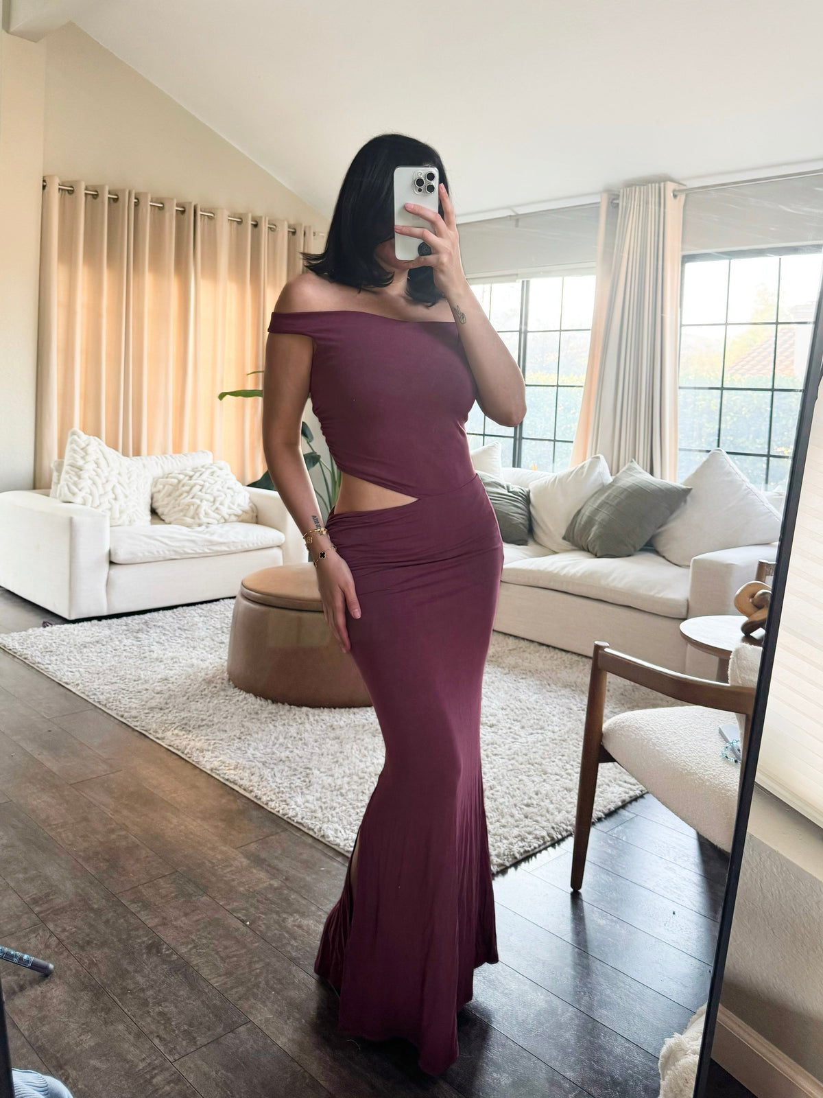 Angelina Maxi Dress (Elderberry)