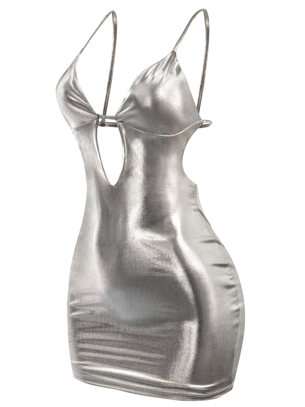 Alyssa Mini Dress (Silver)