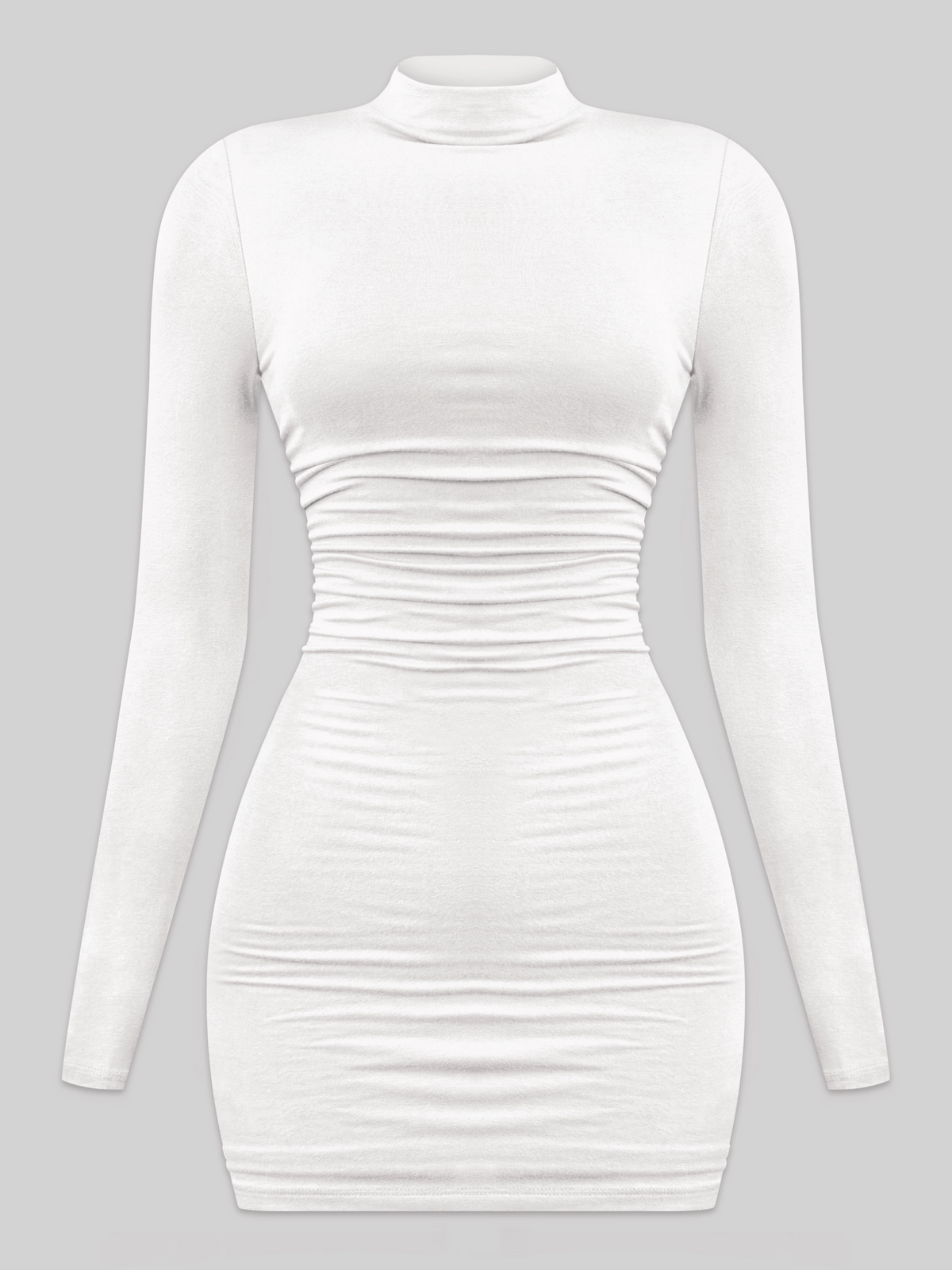 ruched mini dress white Florence Ruched Mini Dress