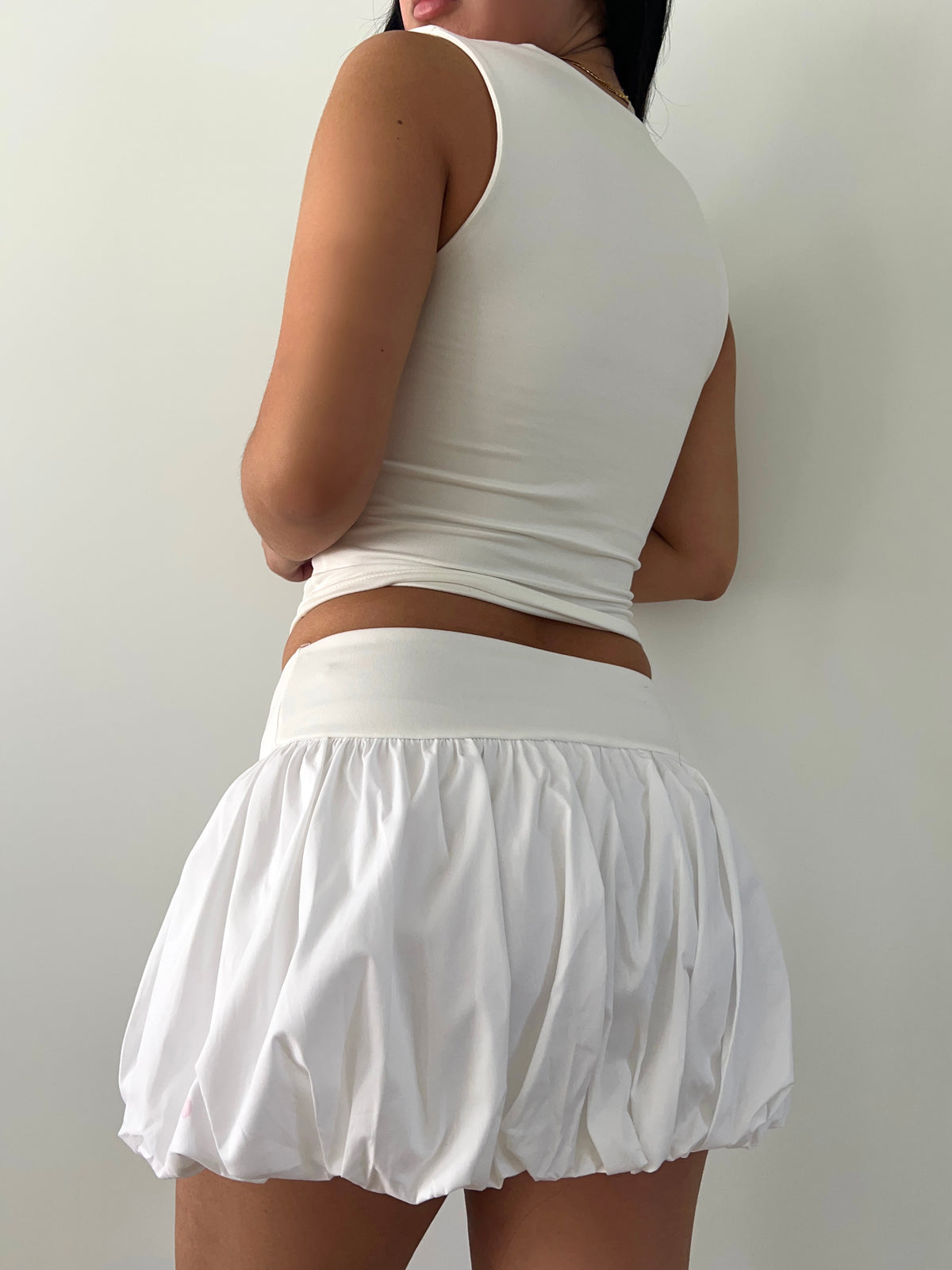 Nadia Bubble Skirt (White)