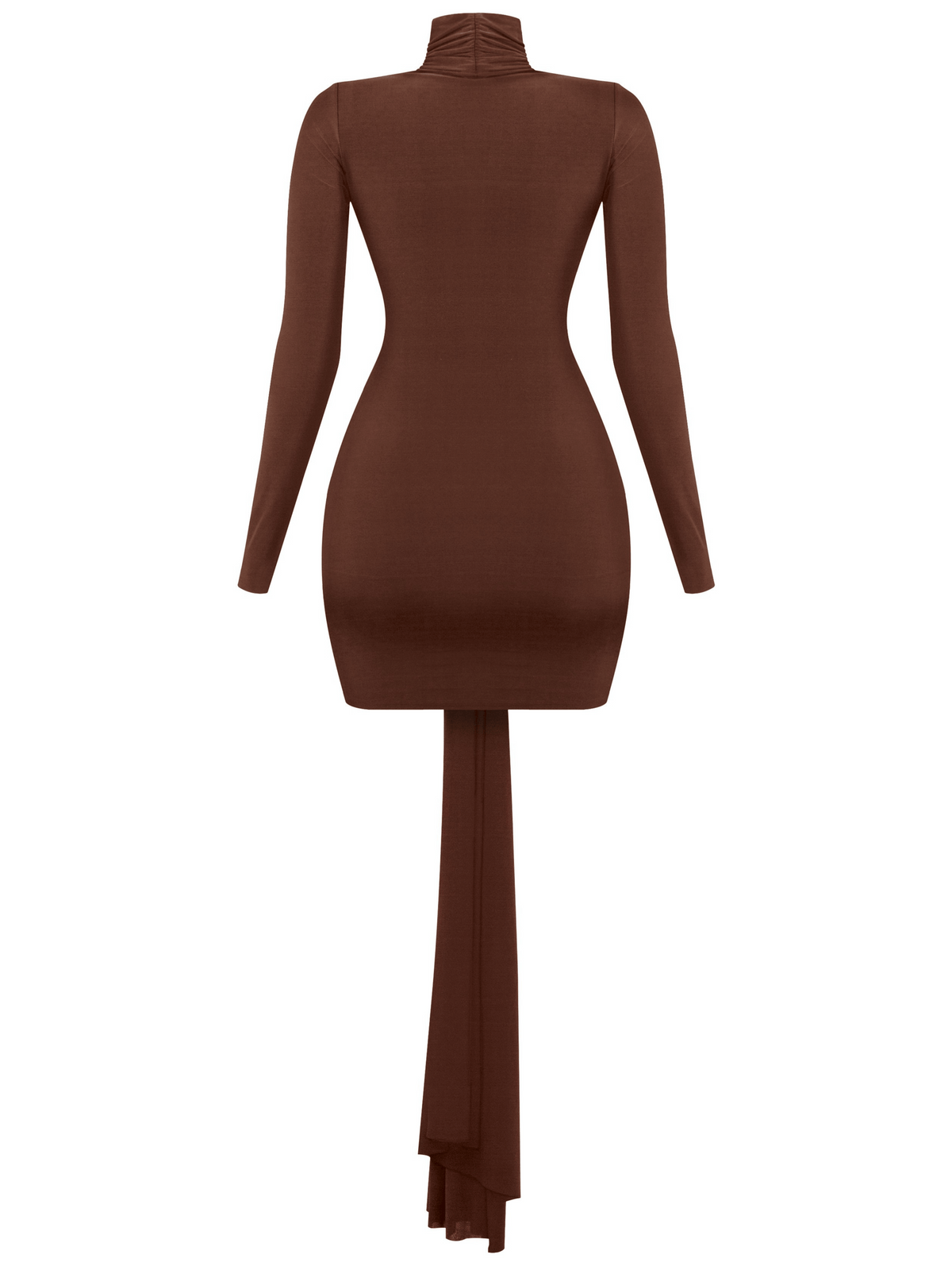 Elena Turtleneck Dress (Brown)