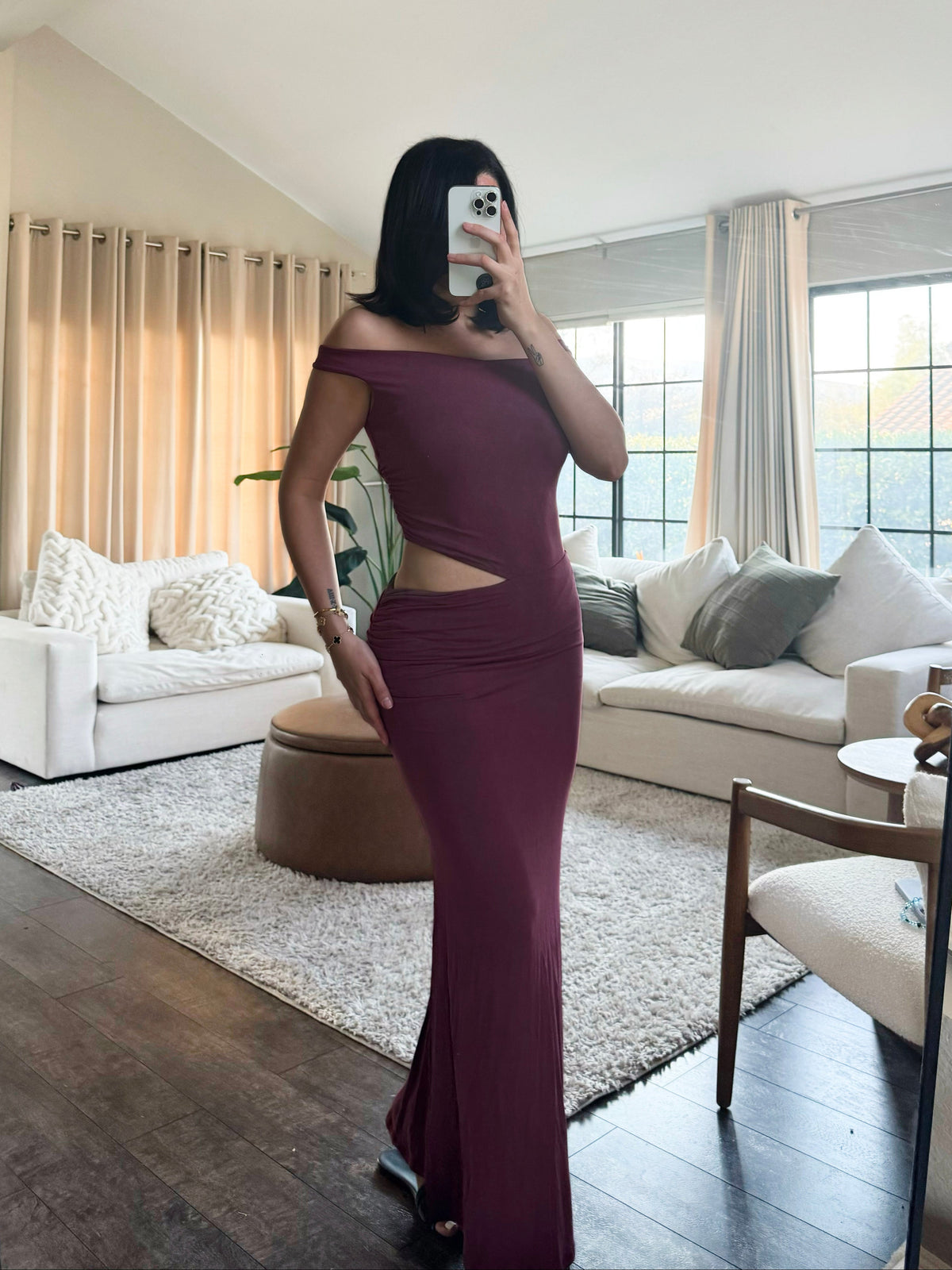 Angelina Maxi Dress (Elderberry)