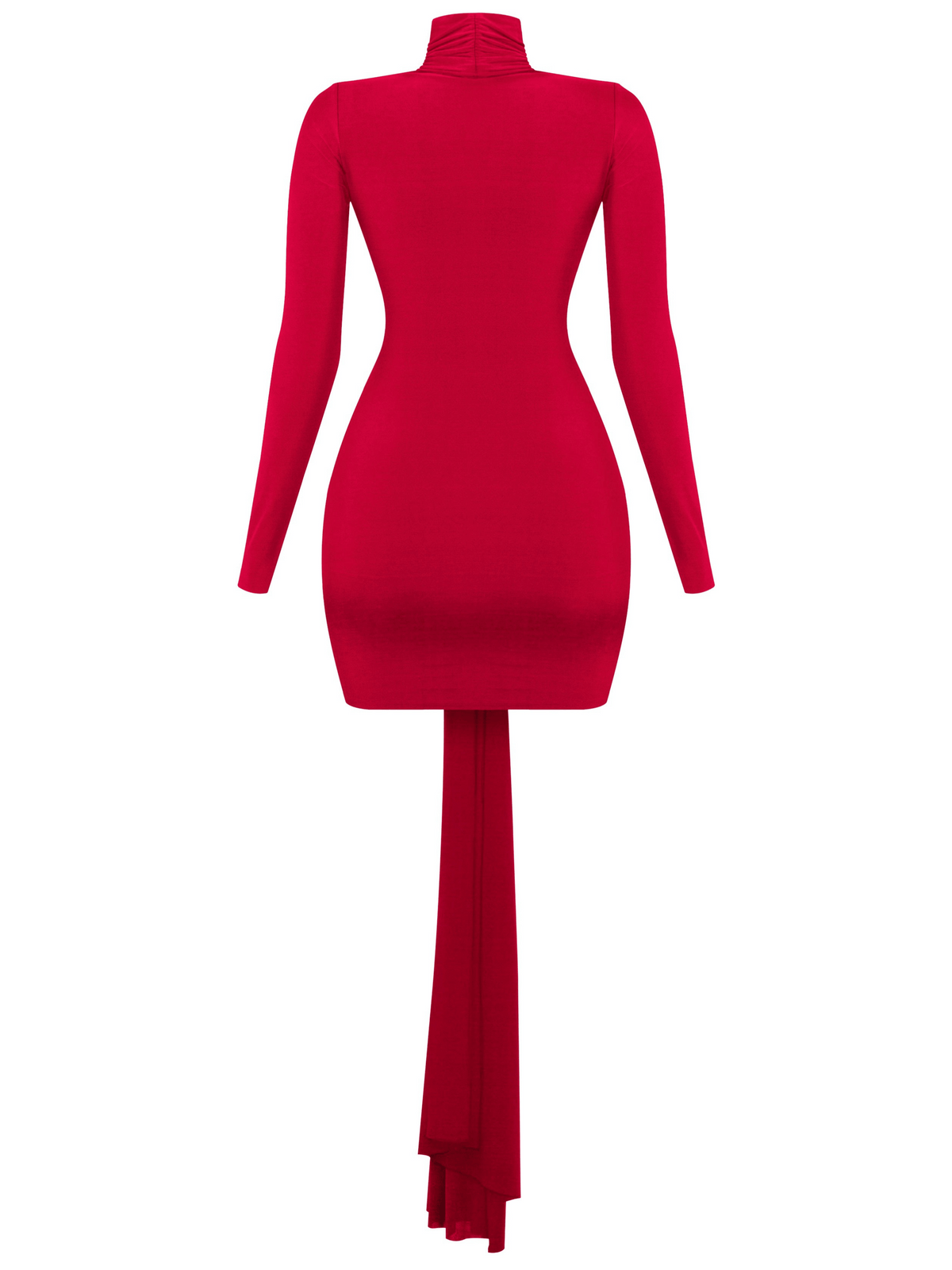 Elena Turtleneck Dress (Red)