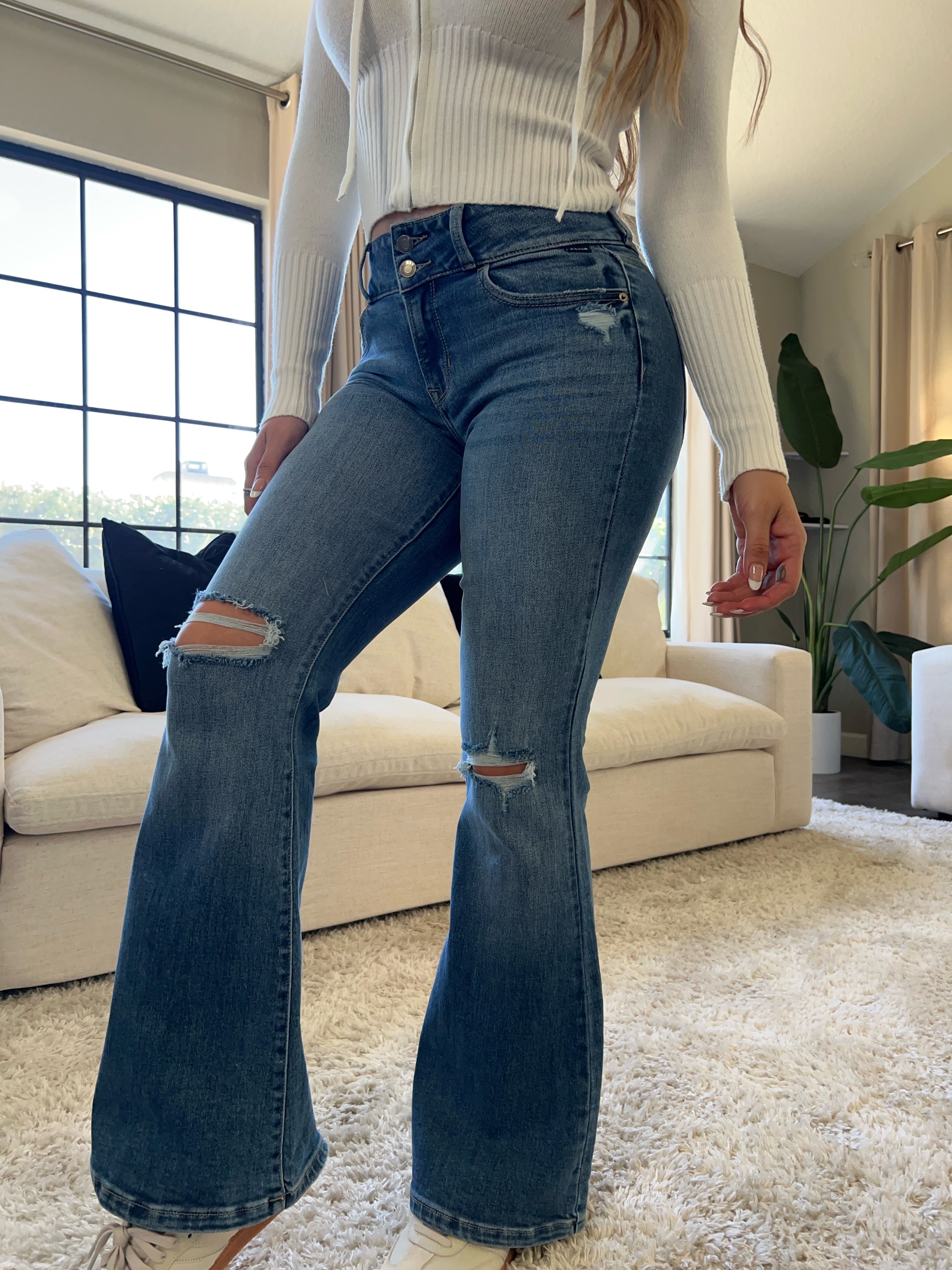 Jessica Denim Flare Jeans (Medium Denim) - Laura's Boutique, Inc