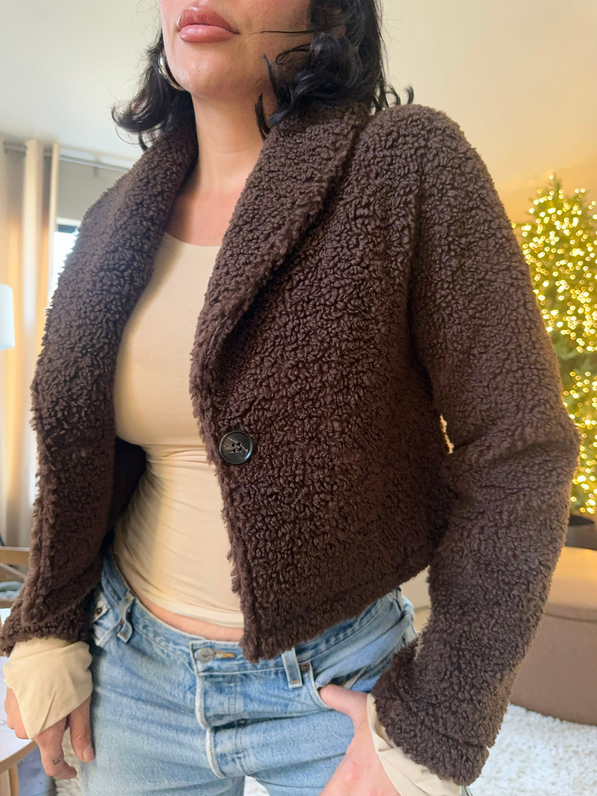 Emely Sherpa Jacket (Brown)