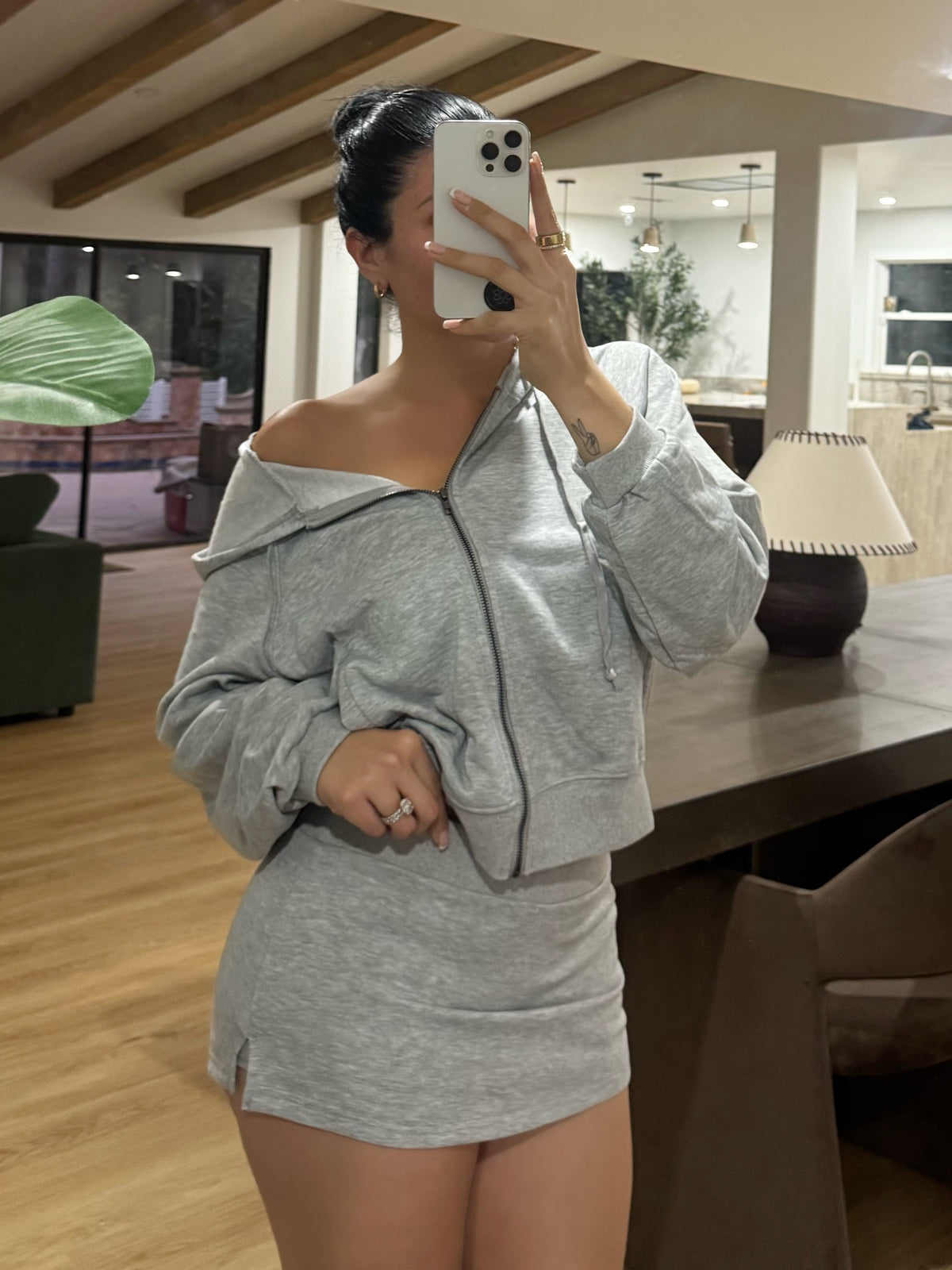 Alicia 2 Piece Set (Heather Gray)