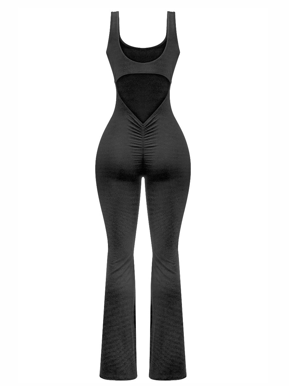 Tanya Open Back Jumpsuit (Black)