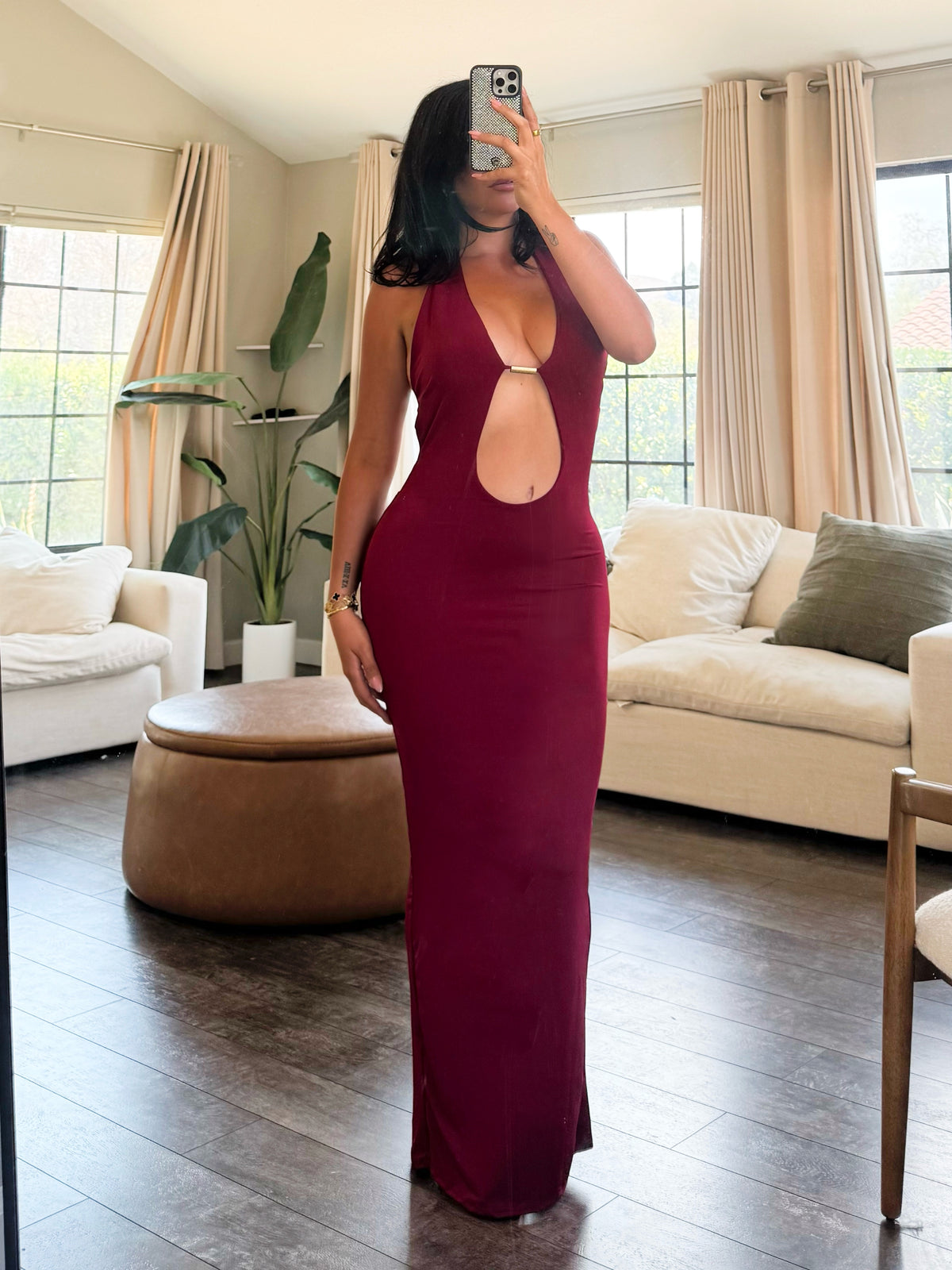 Yasmin Maxi Dress (Burgundy) Yasmin Maxi Dress (Burgundy)