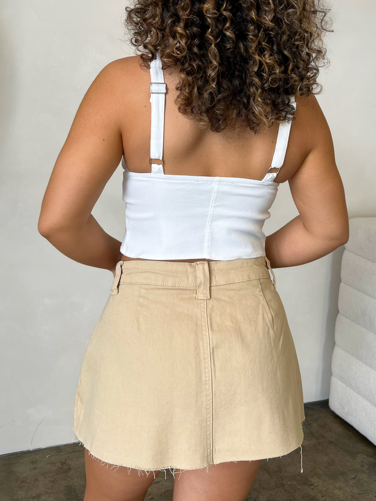 Chelsea Mini Skirt (Khaki)