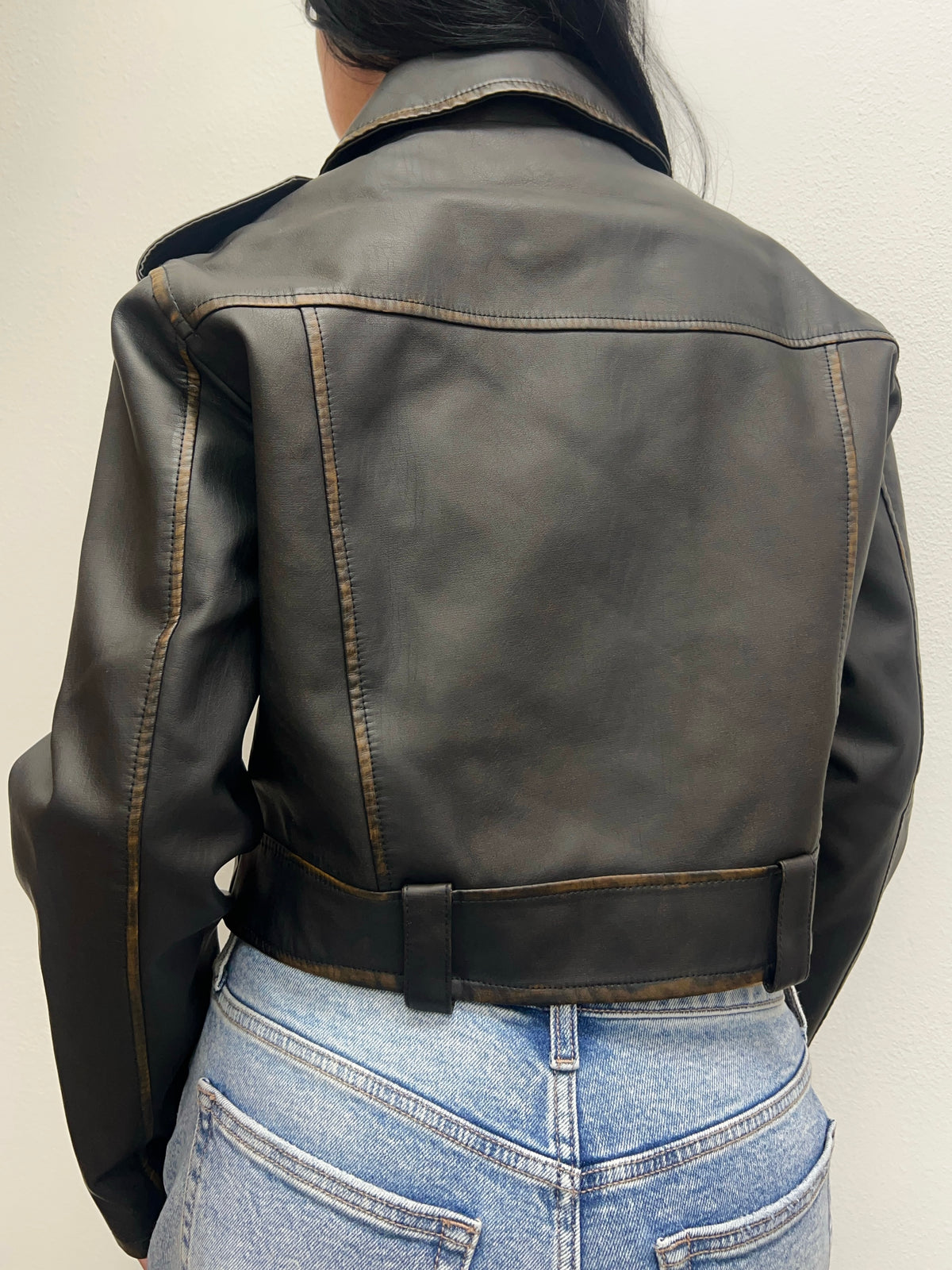 Adriana Leather Jacket (Brown)