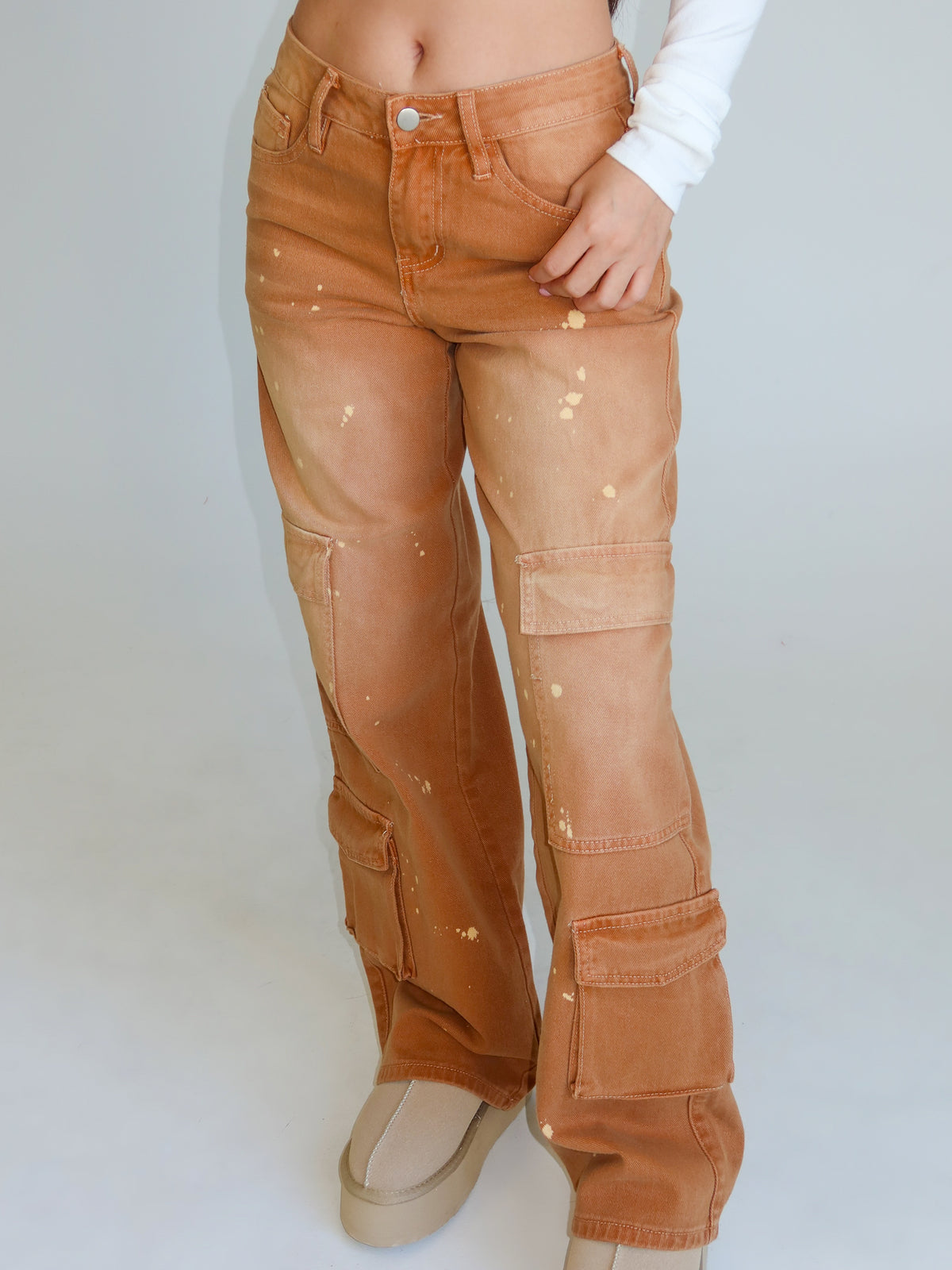 Diana Cargo Pants (Orange)