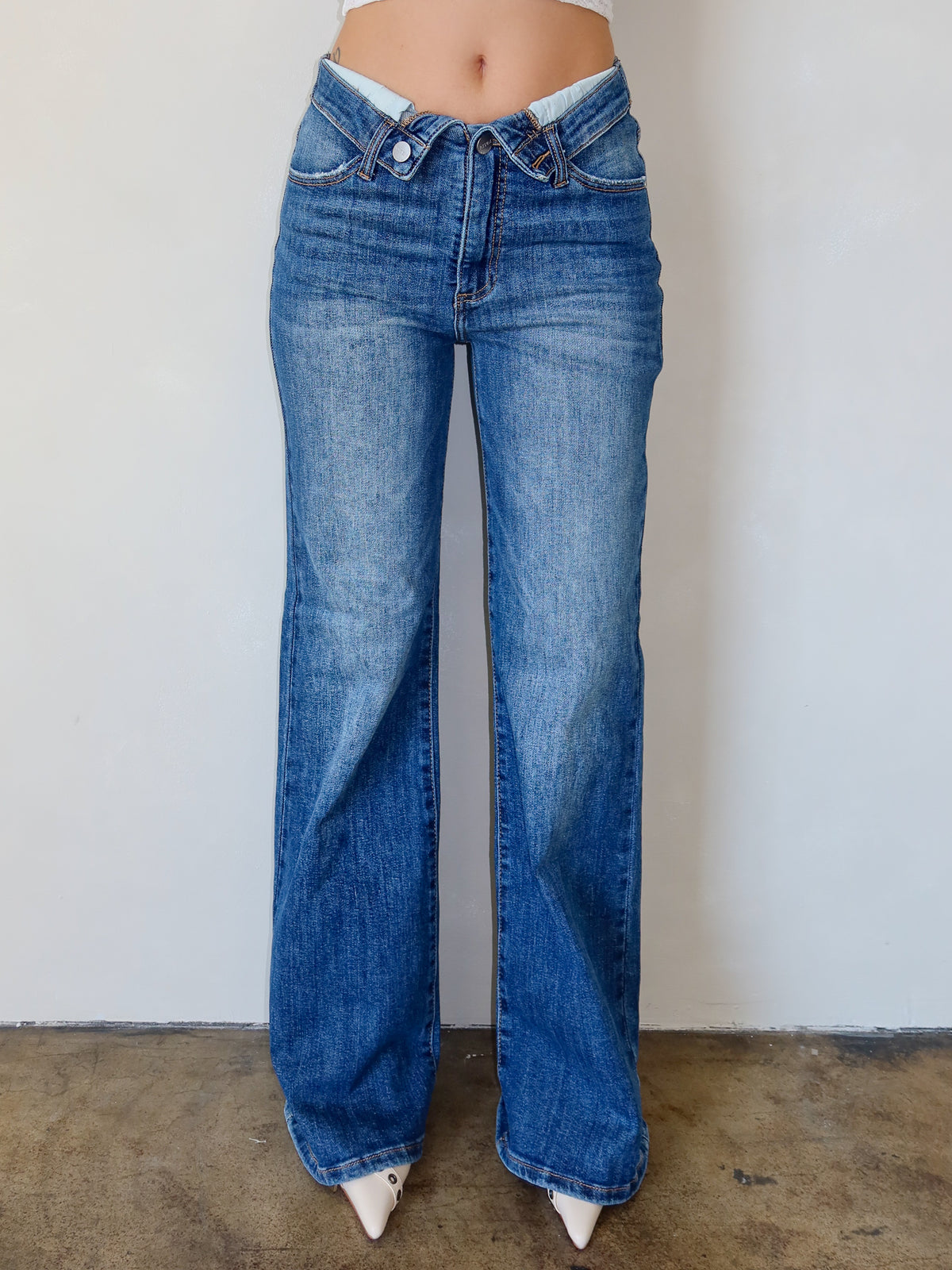 Marina Mid Rise Jeans (Medium Denim)