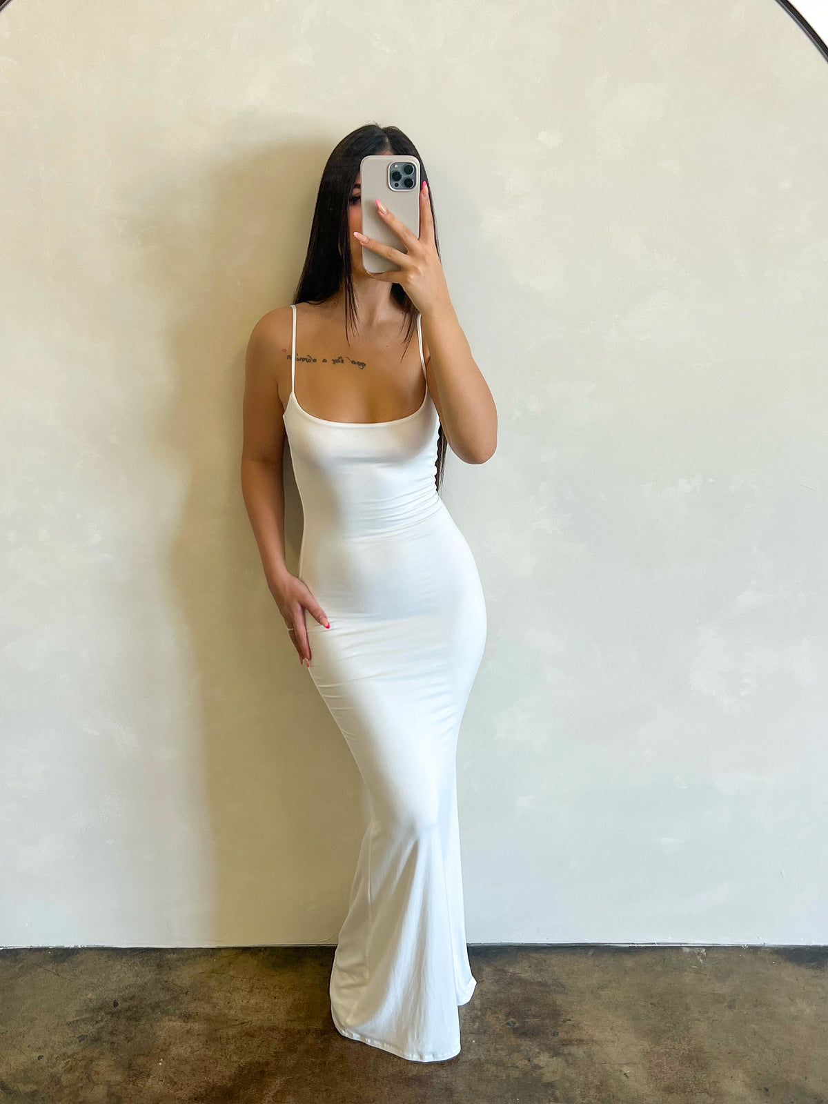 Vanessa Long Maxi Dress (White)