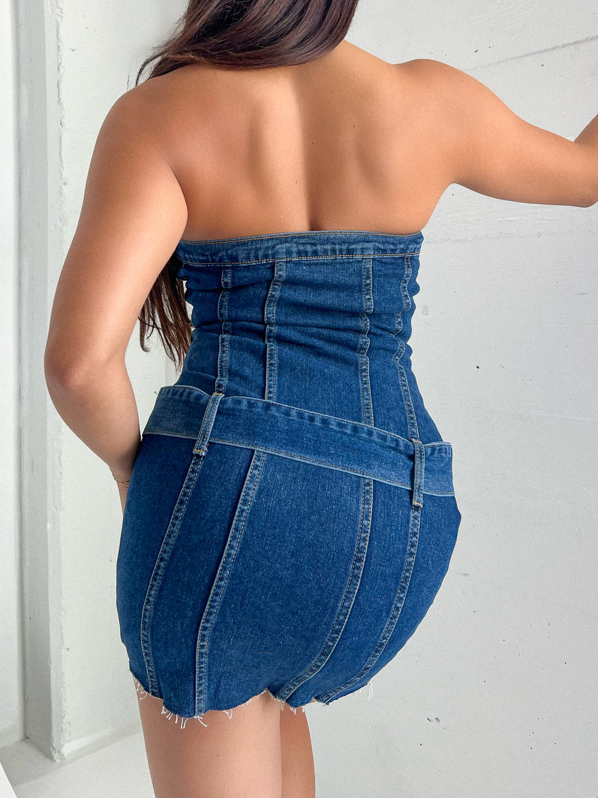 Kristine Denim Tube Dress (Dark Denim) - Laura's Boutique, Inc Kristine Denim Tube Dress (Dark Denim) - Laura's Boutique, Inc