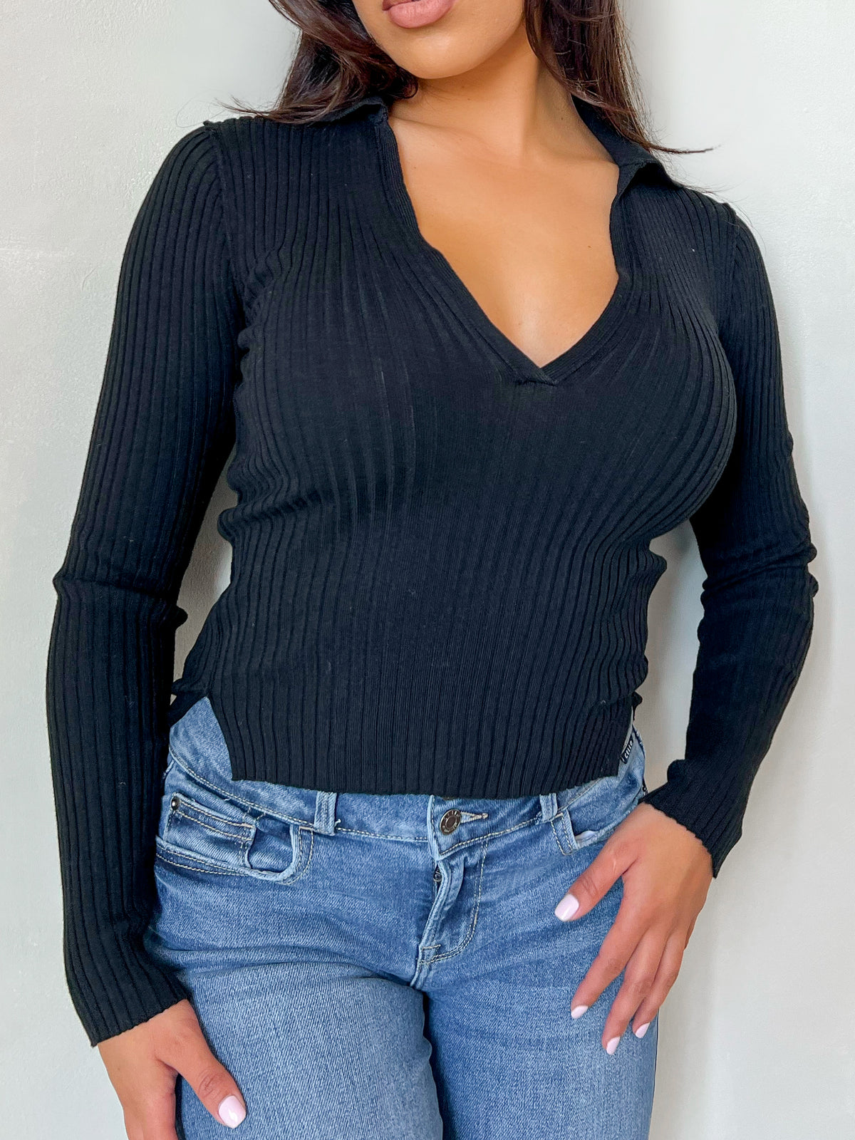 Alexandra Knit Long Sleeve (Black)