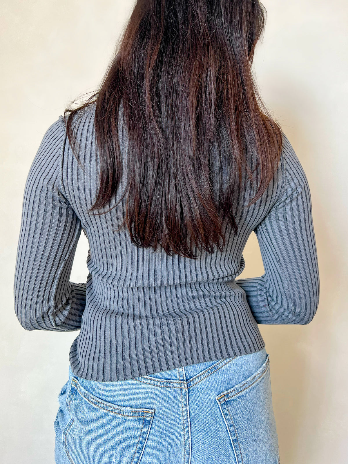 Alexandra Knit Long Sleeve (Grey)