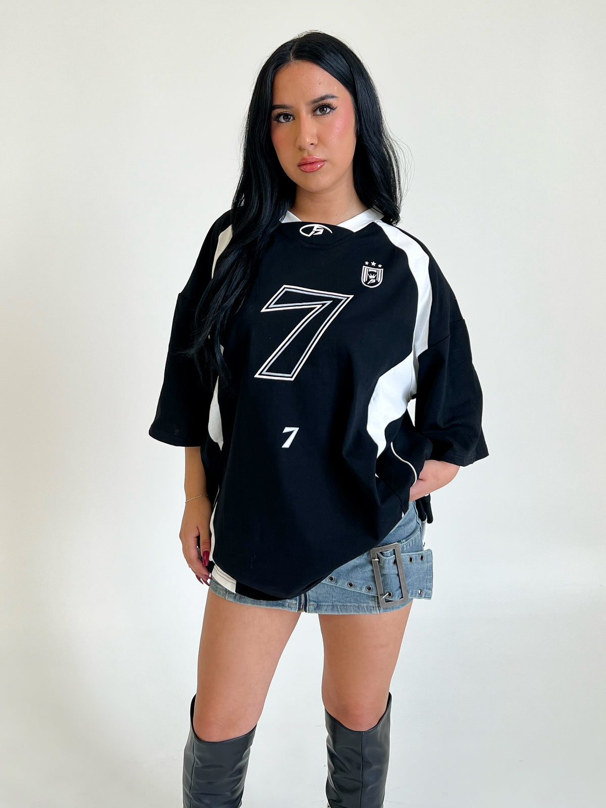 Samantha Oversized Jersey (Black)