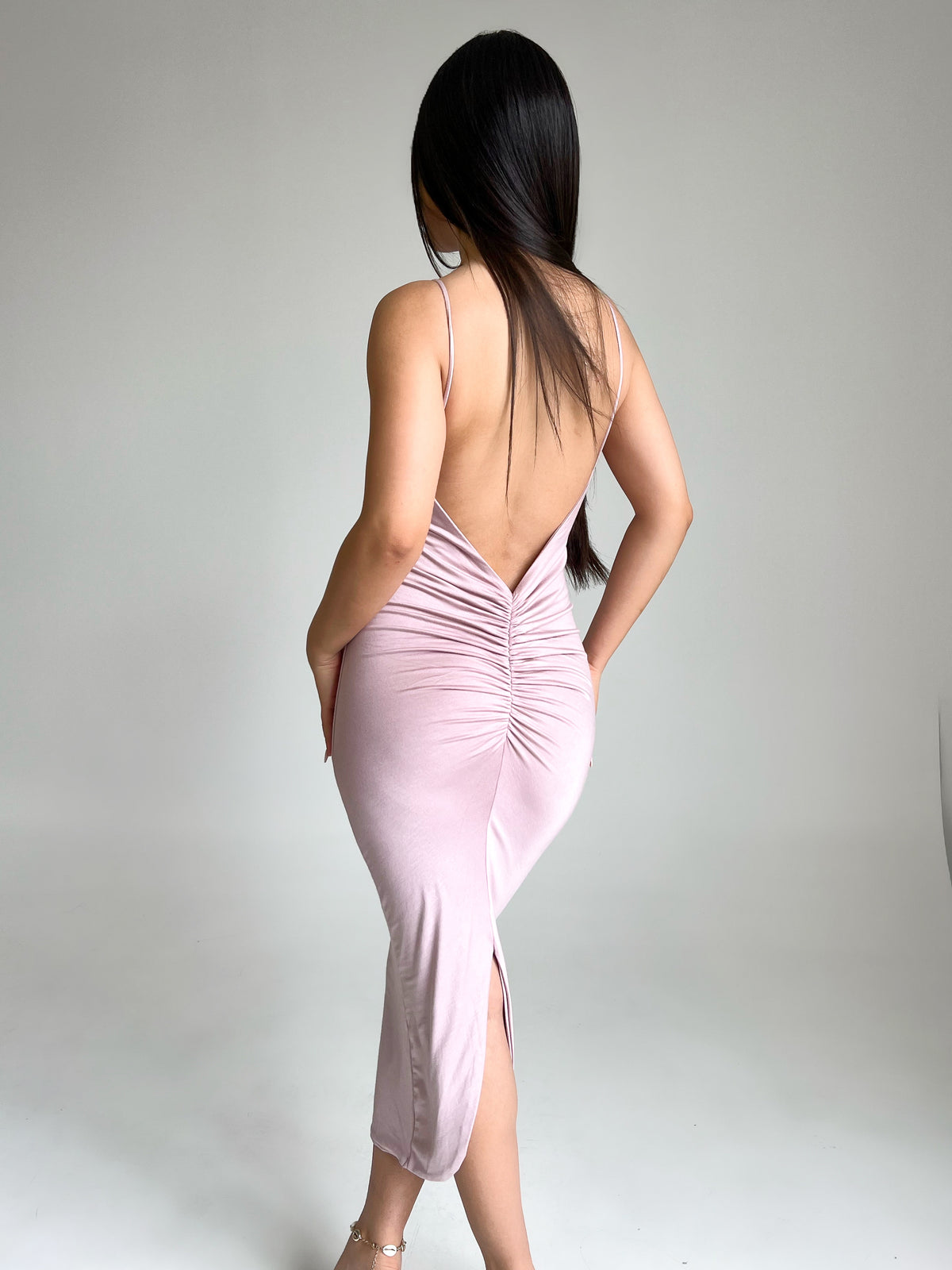Naomi Midi Dress (Lilac)