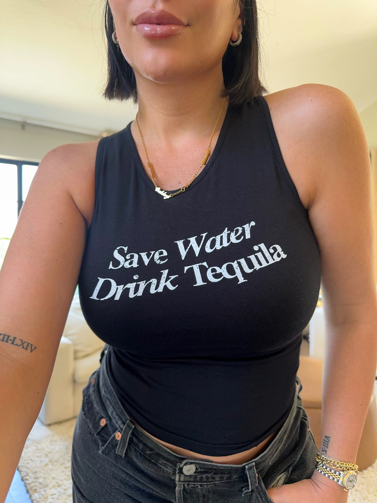 Save Water Top (Black)