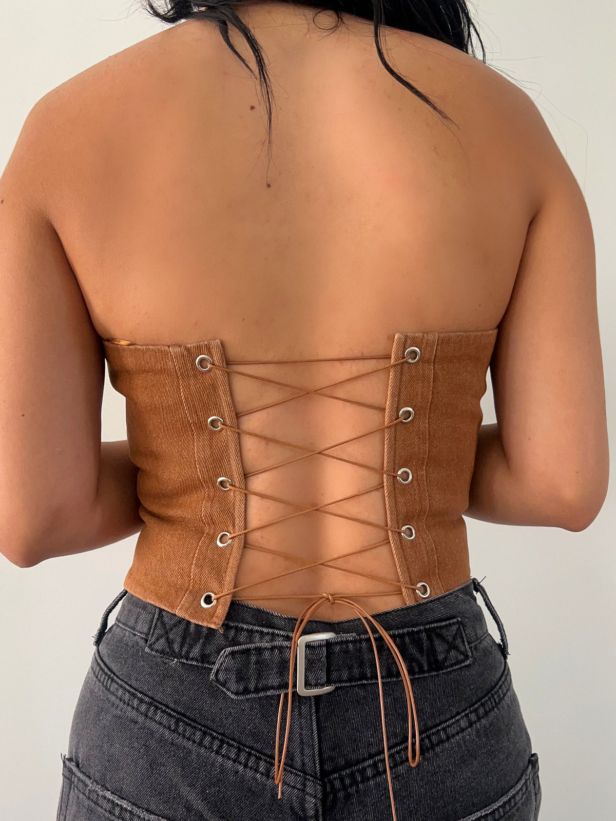 Gabby Corset Top (Hazelnut)