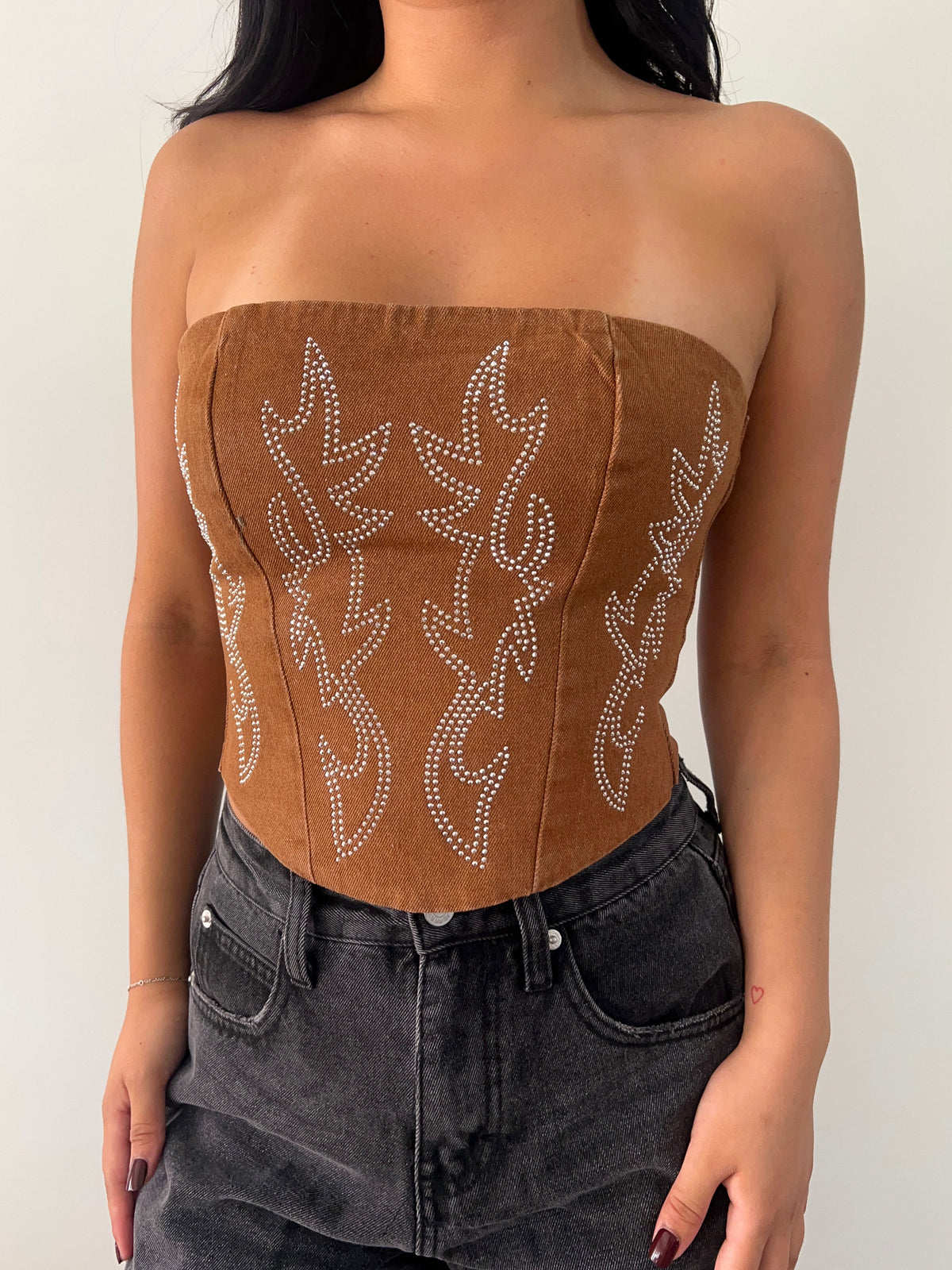 Gabby Corset Top (Hazelnut)