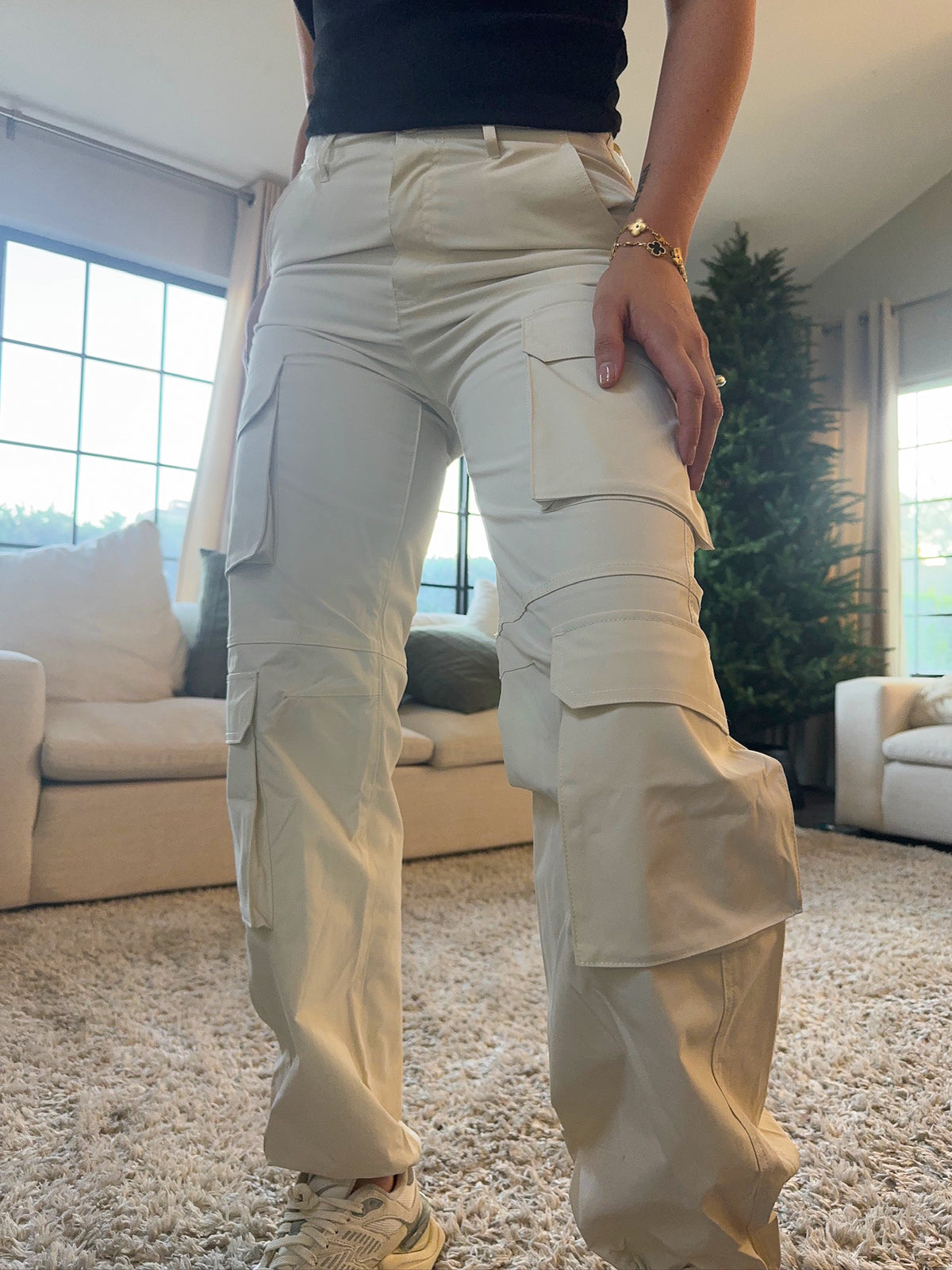 Sandra Cargo Pants (Cream)