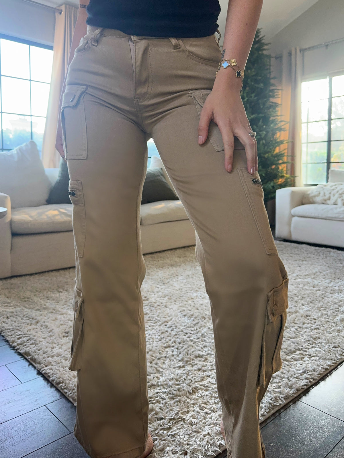 Connie Cargo Pants (Khaki)