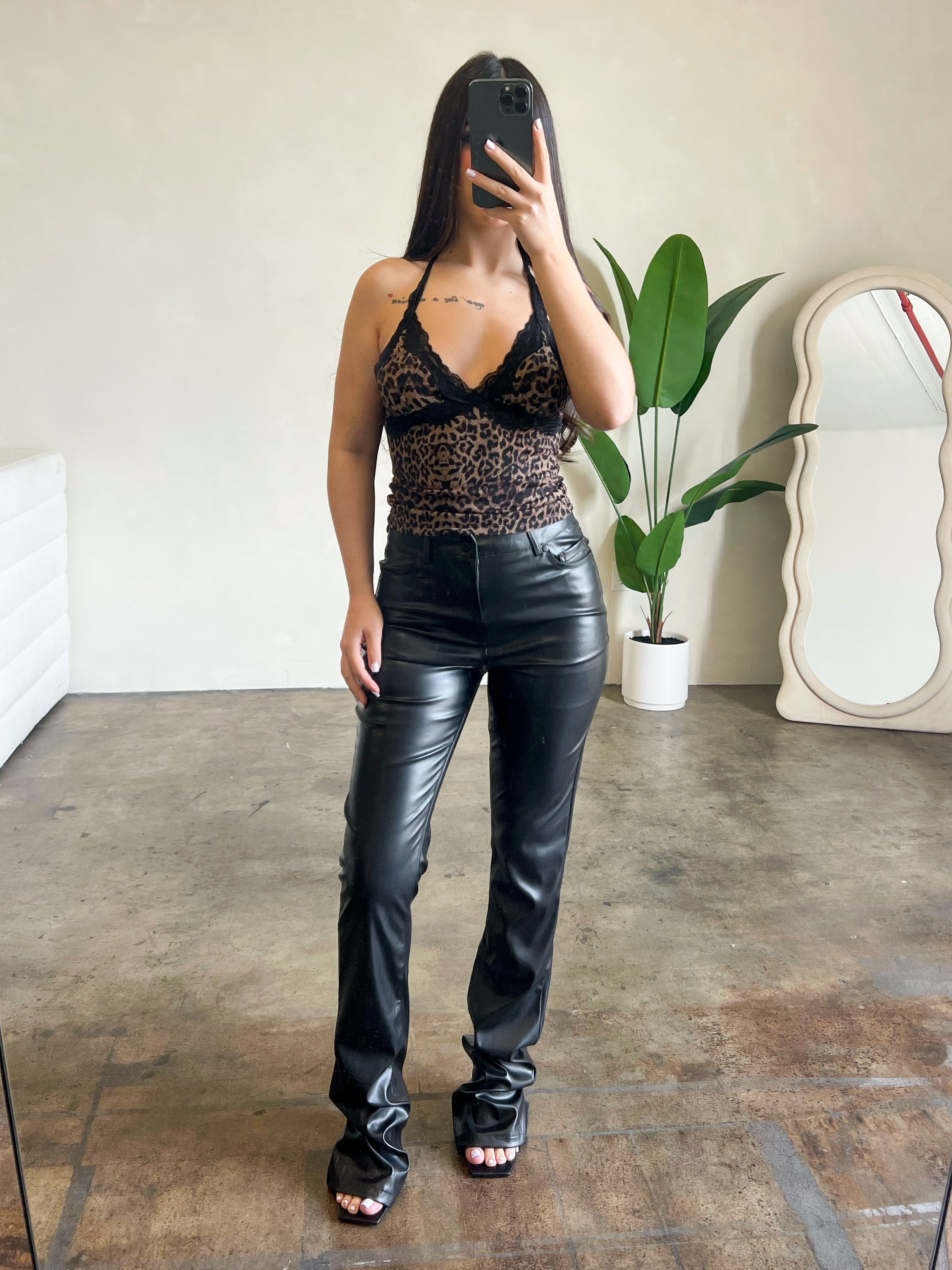 Bianca Leather Pants (Black) - Laura's Boutique, Inc