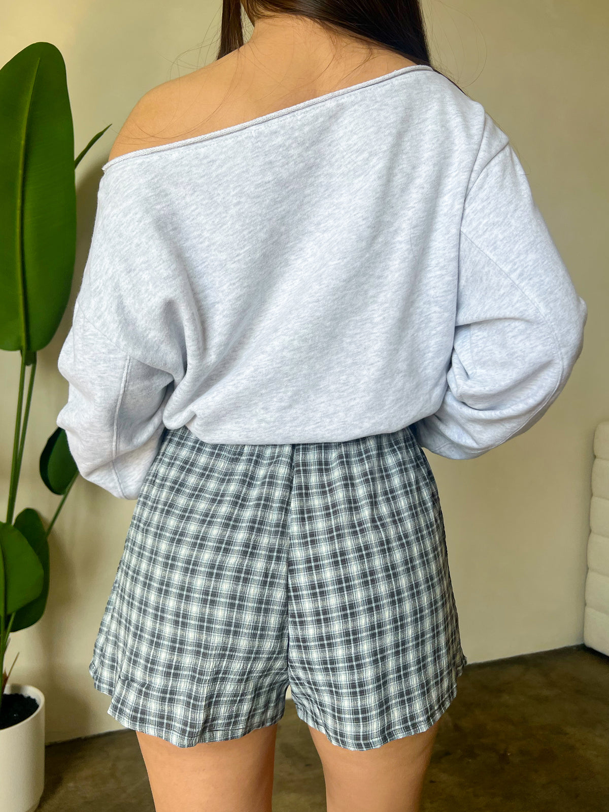 Alexis Plaid Shorts (Grey)