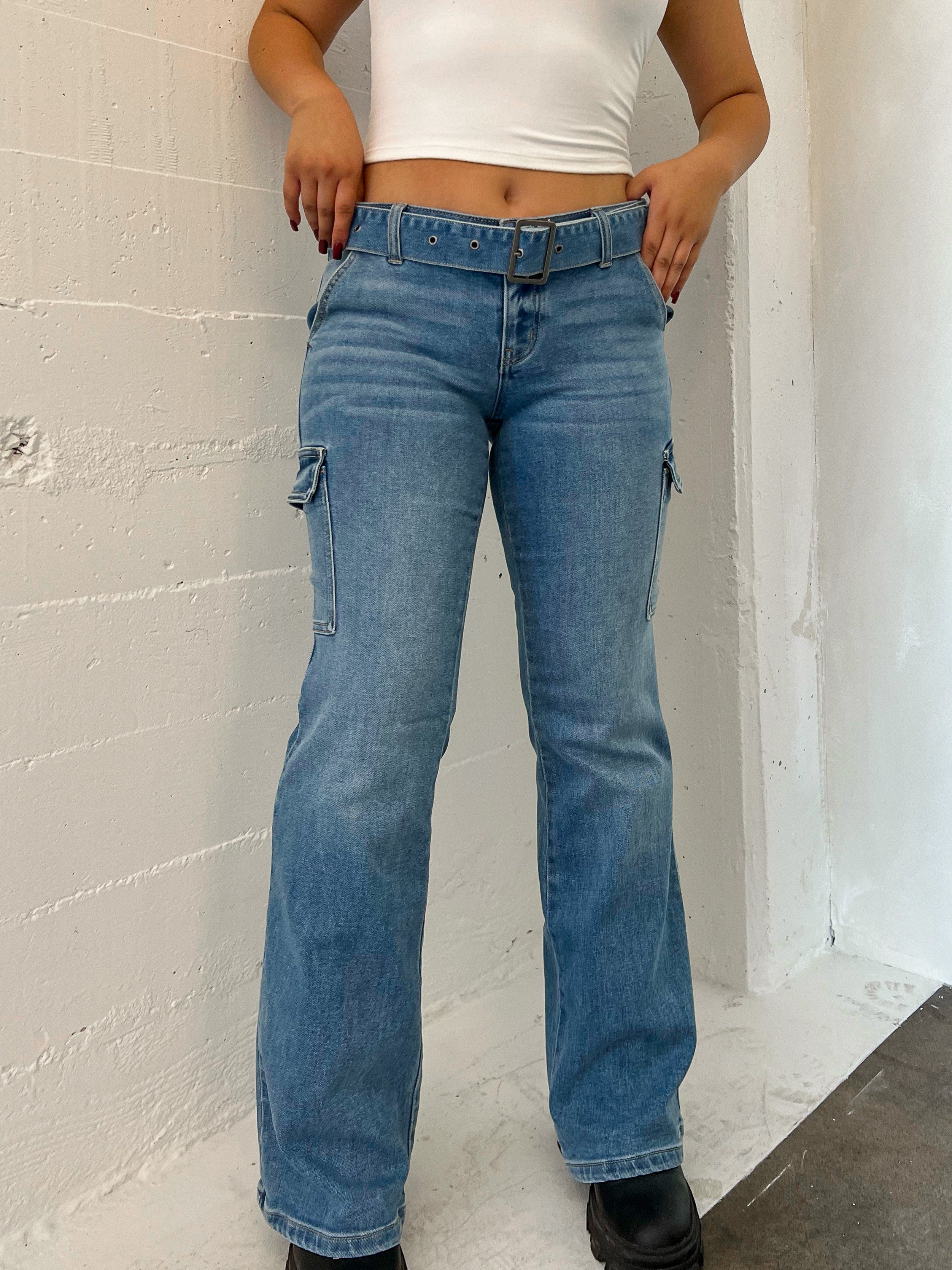 Mayra Low Rise Jeans (Medium Denim) - Laura's Boutique, Inc