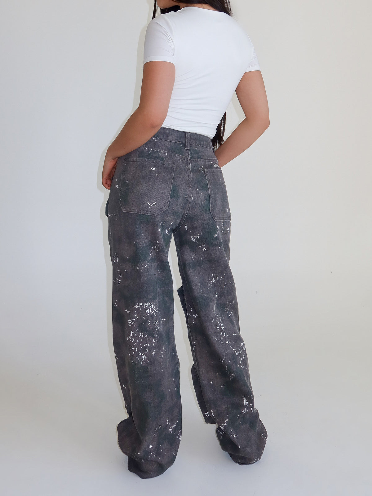 Janice Cargo Jeans (Charcoal)