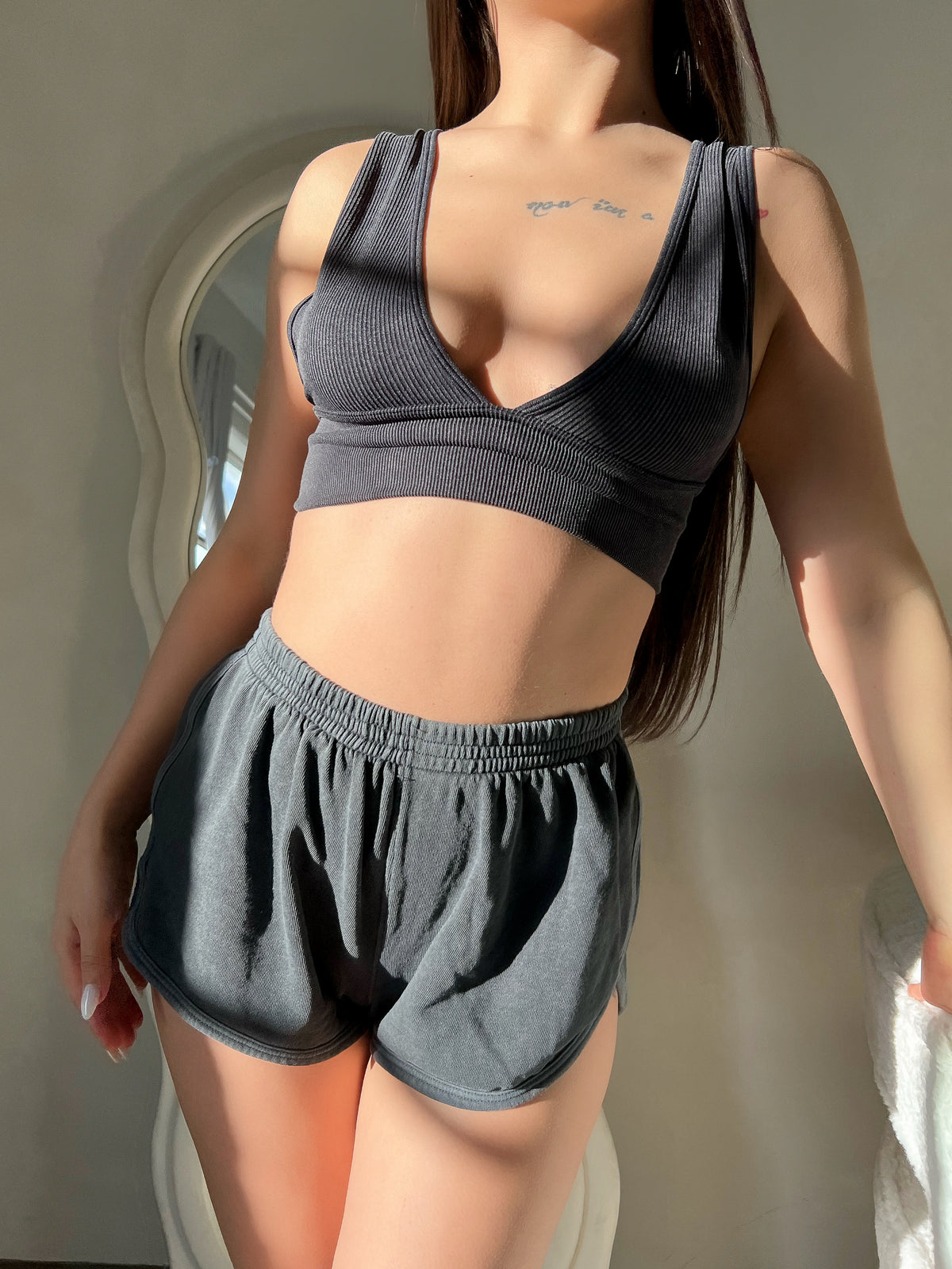 Alexa Sweat Shorts (Black)