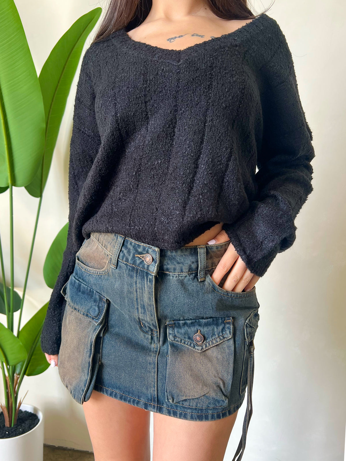 Brittany Denim Skirt (Blue)