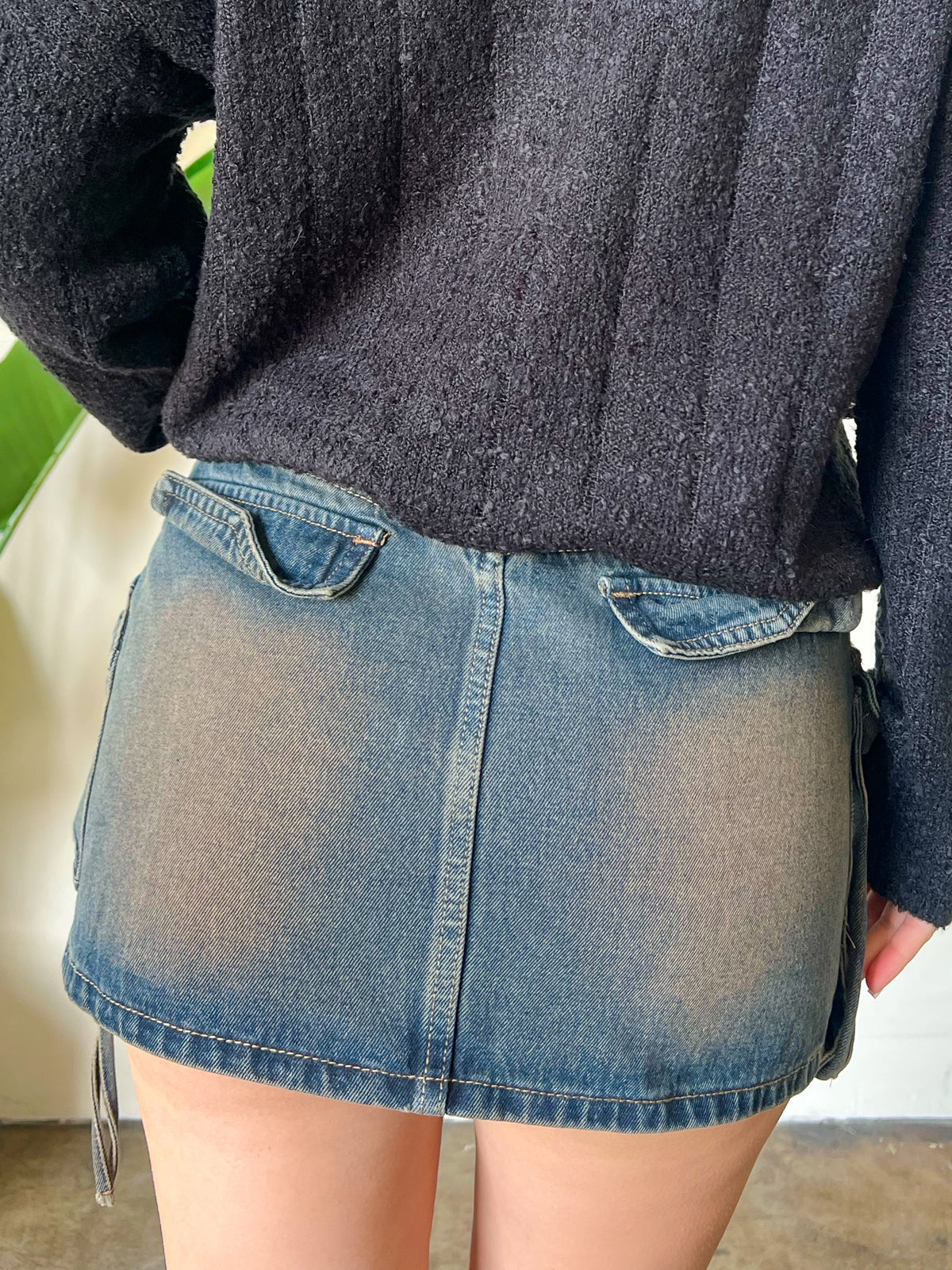 Brittany Denim Skirt (Blue)