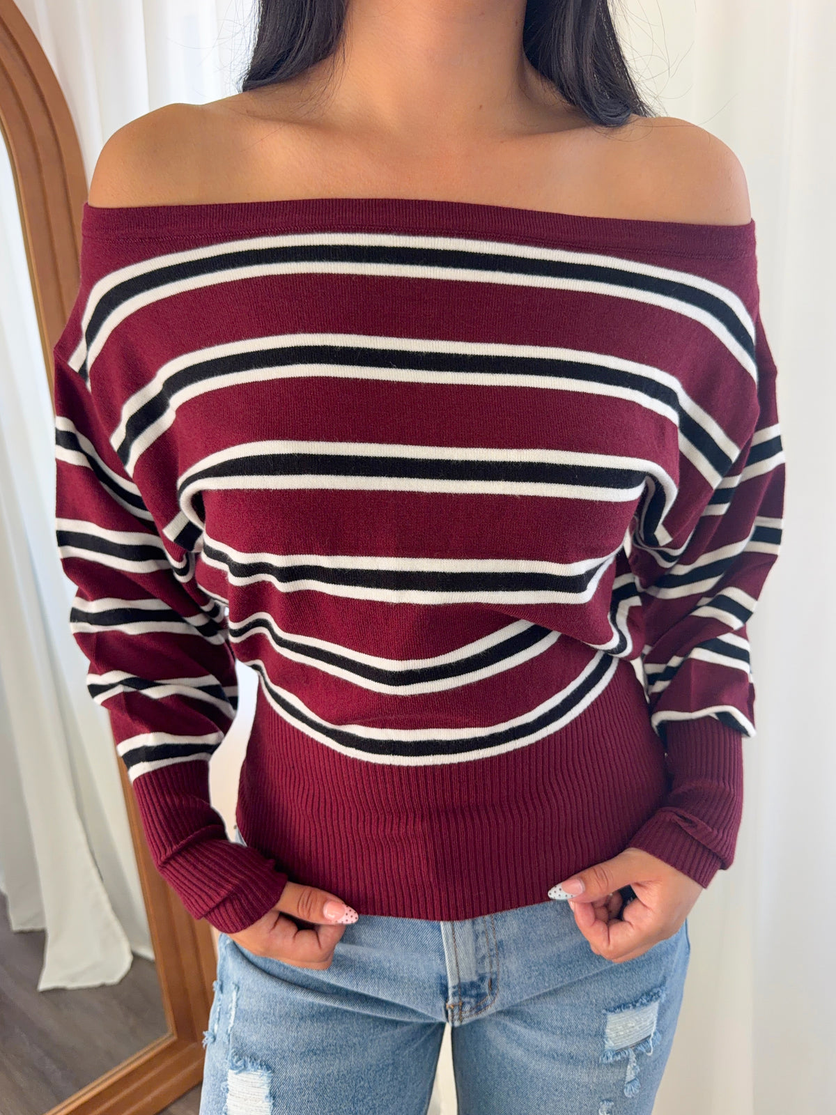Chloe Sweater (Burgundy)