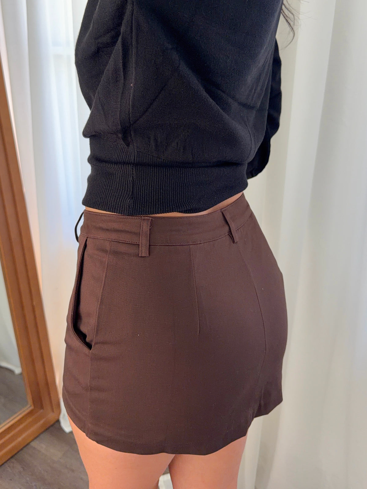 Mariana Mini Skirt (Chocolate)