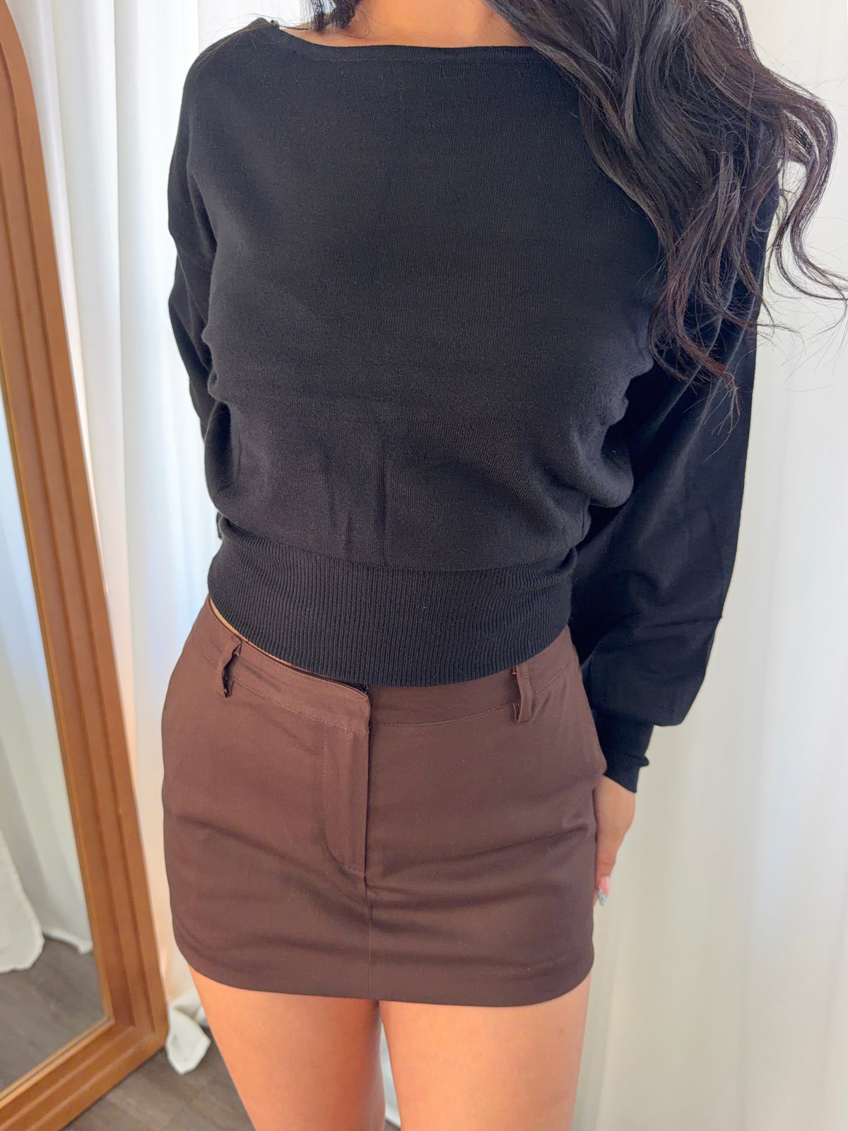 Mariana Mini Skirt (Chocolate)